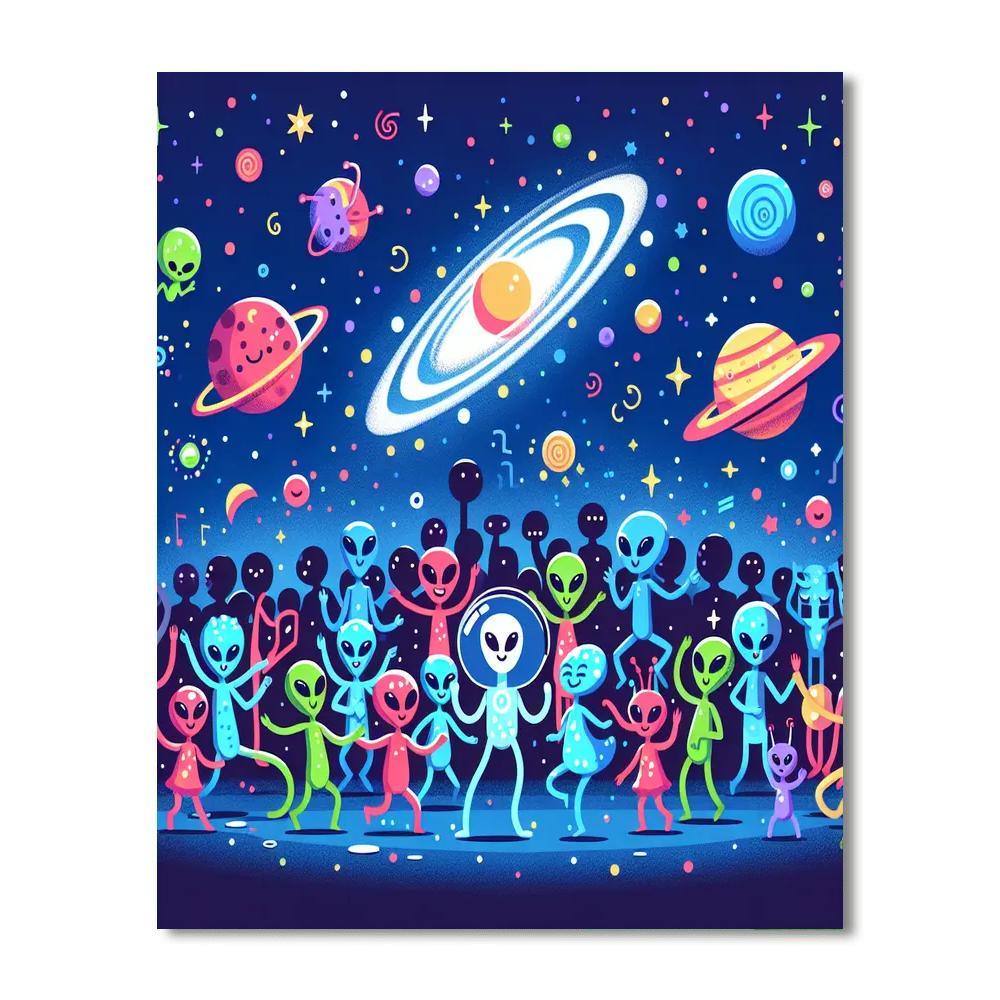 Cosmic Galaxy Party Painting Number Kit