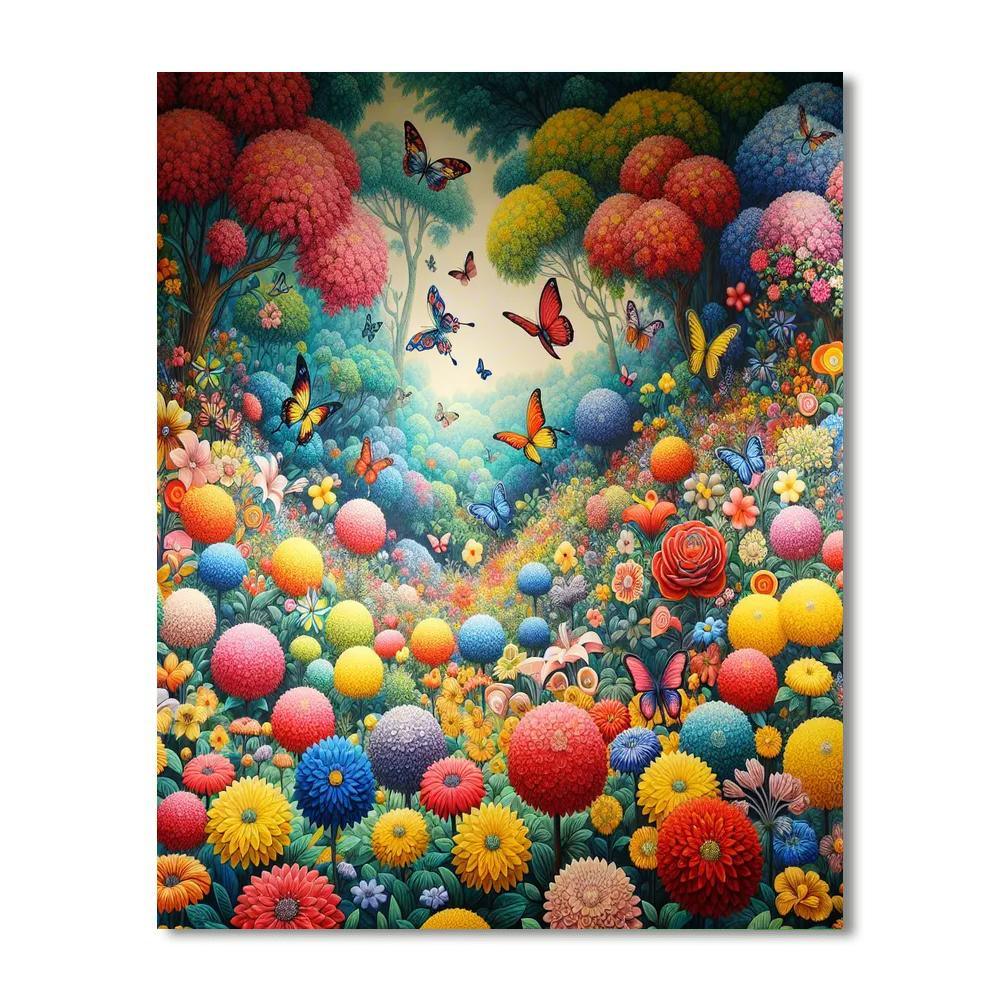 Dancing Butterflies Garden Paint By Numbers Kits