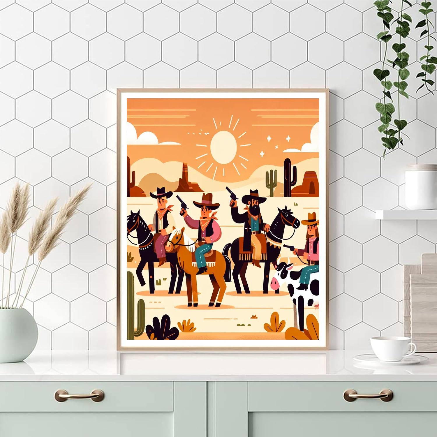 Wild West Rodeo Roundup Numbered Painting Kits