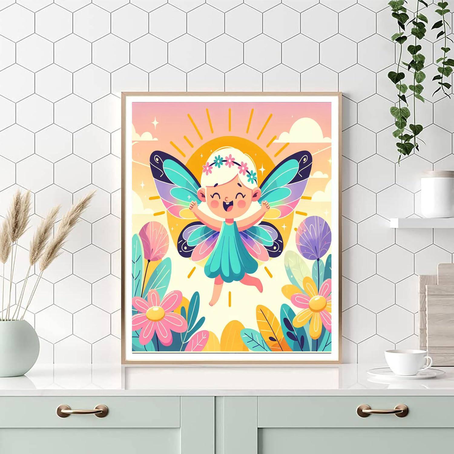 Cheerful Garden Fairy Paint By Number