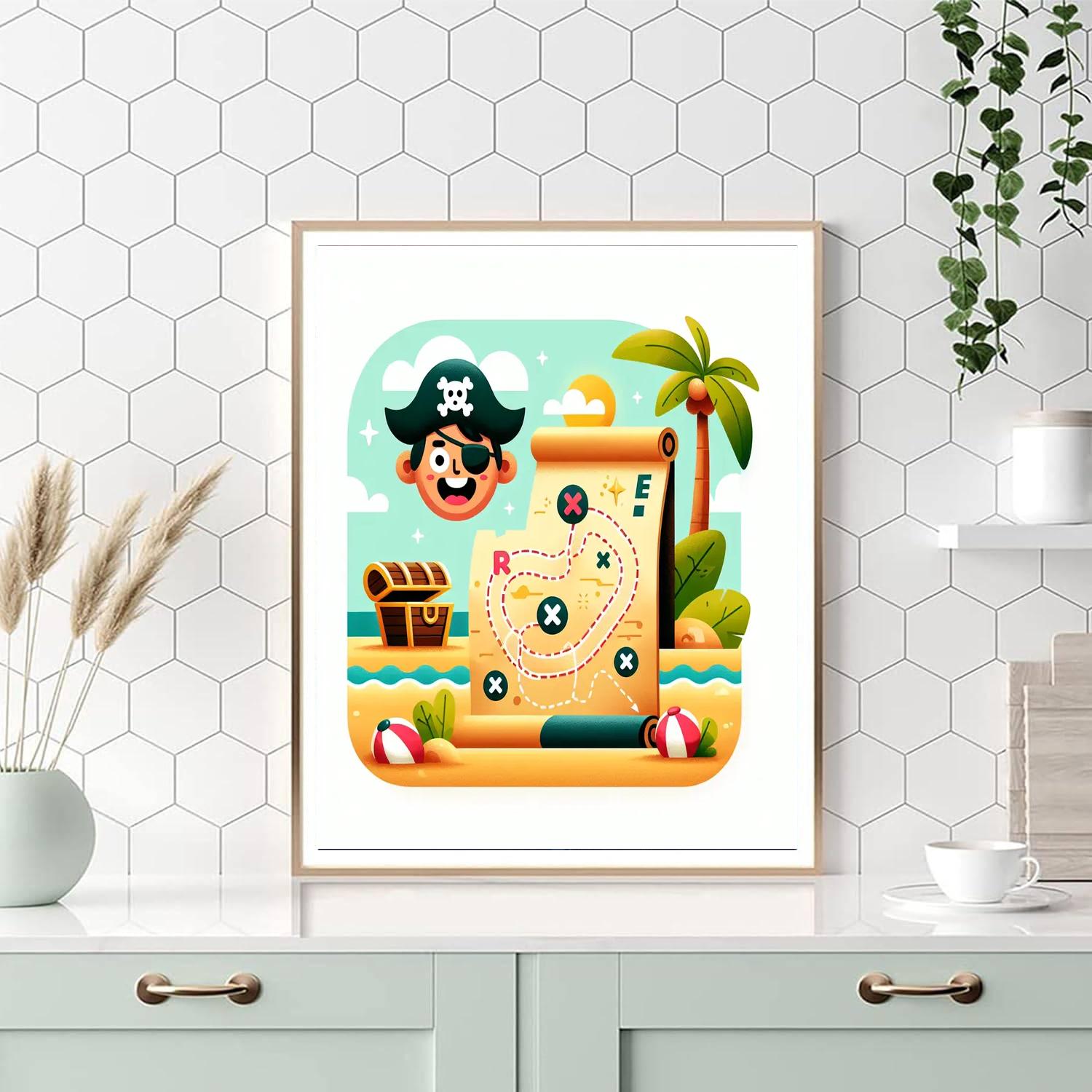 Pirate Cove Treasure Hunt Painting Number Kit