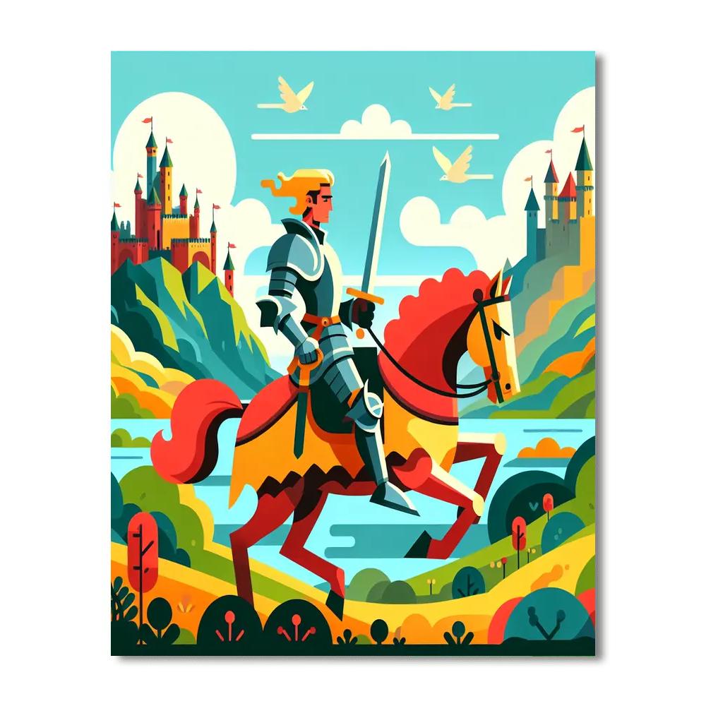Daring Knight's Quest DIY Paint By Numbers