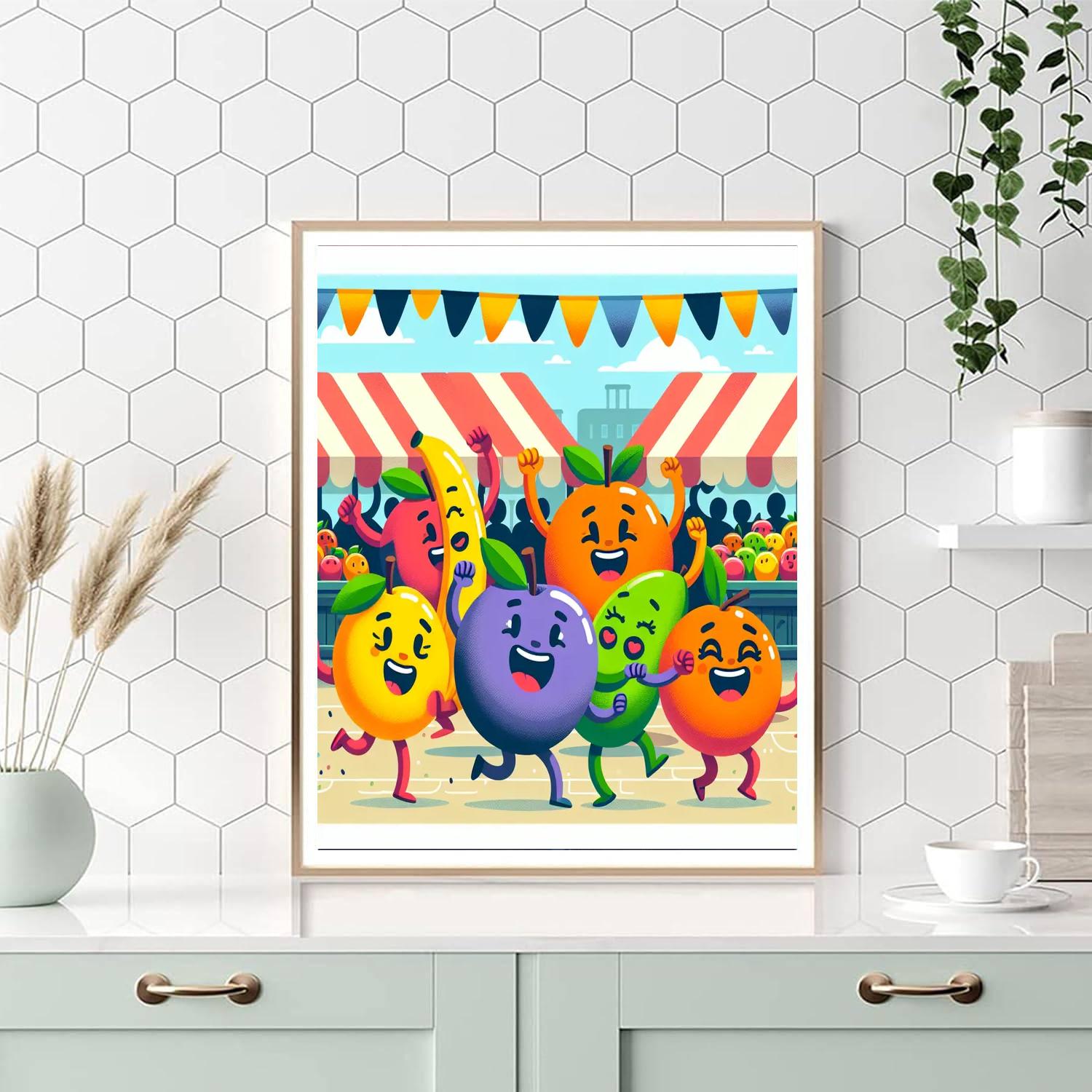 Fantastic Fruit Festival Paint By Numbers Art