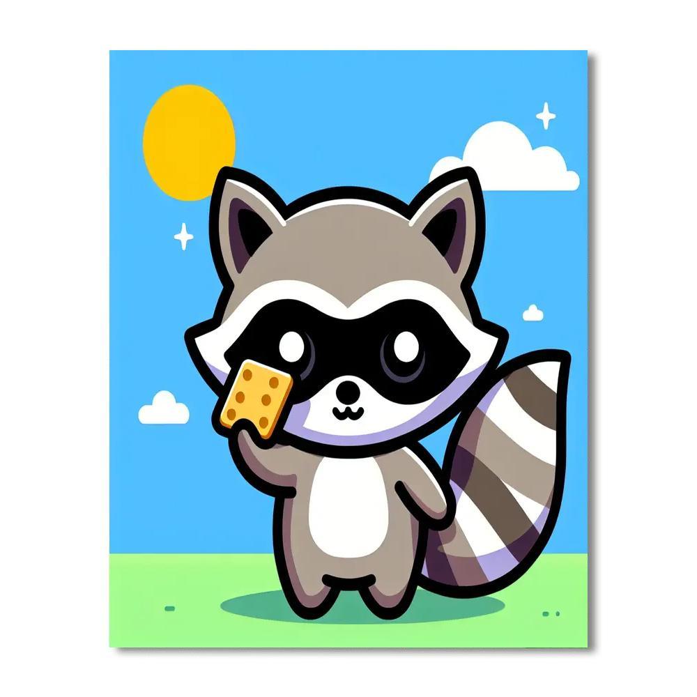 Rascal Raccoon Painting By Numbers Kit