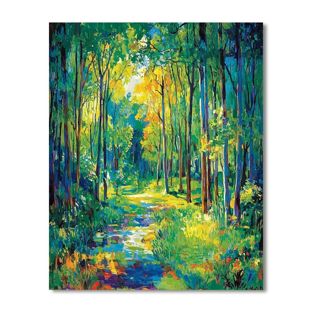 Paul Gauguin Inspired Vibrant Forest Echo  Paint By Number