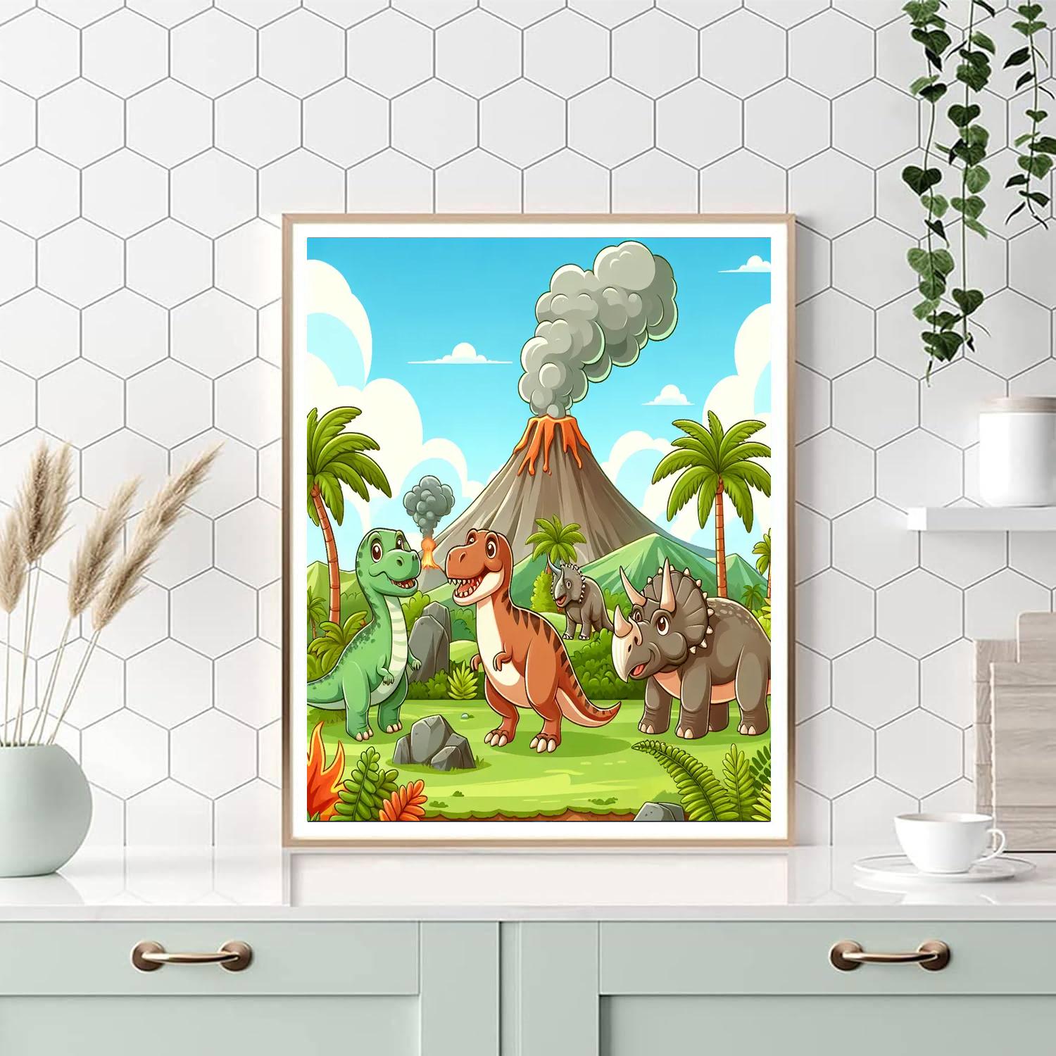 Jurassic Adventure Land Paint By Number