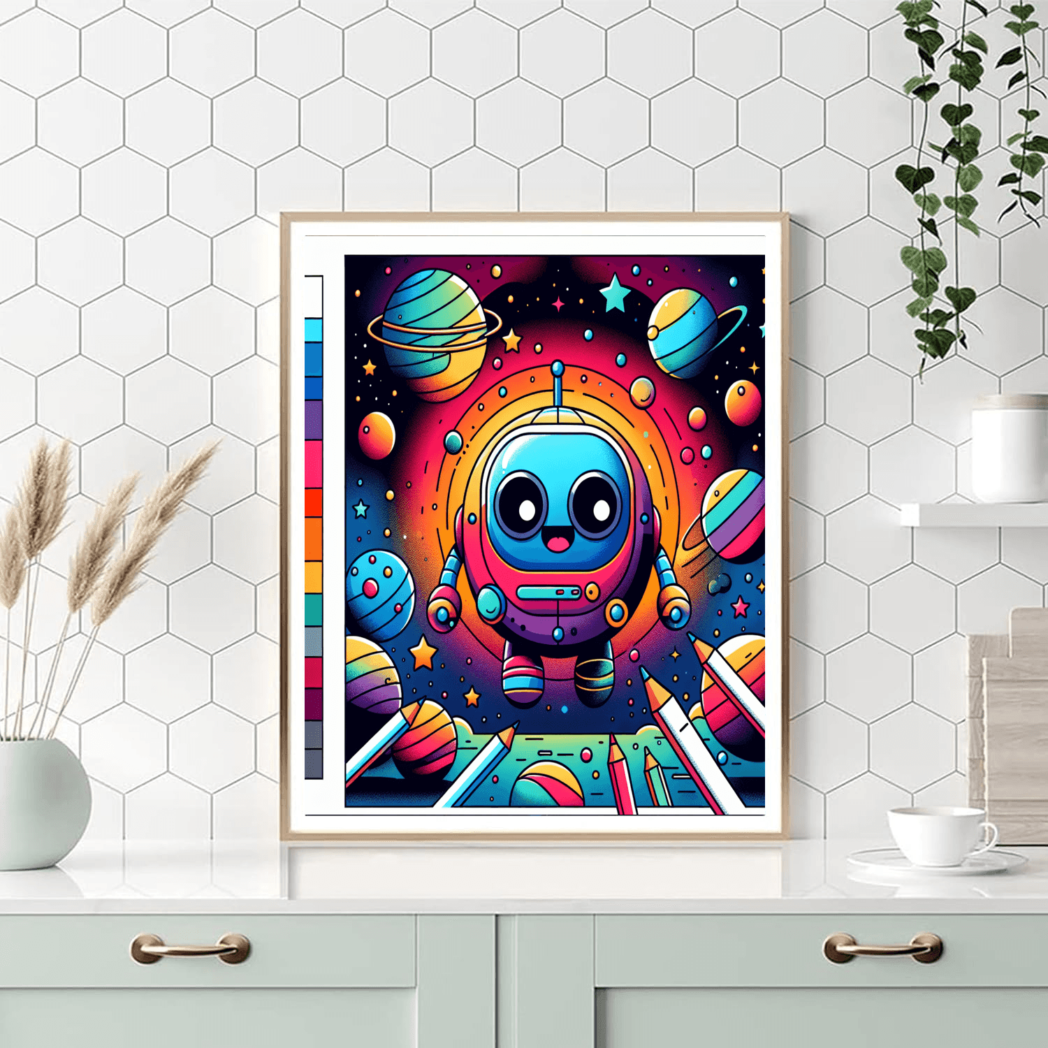 Space Explorer Robot Paint By Number