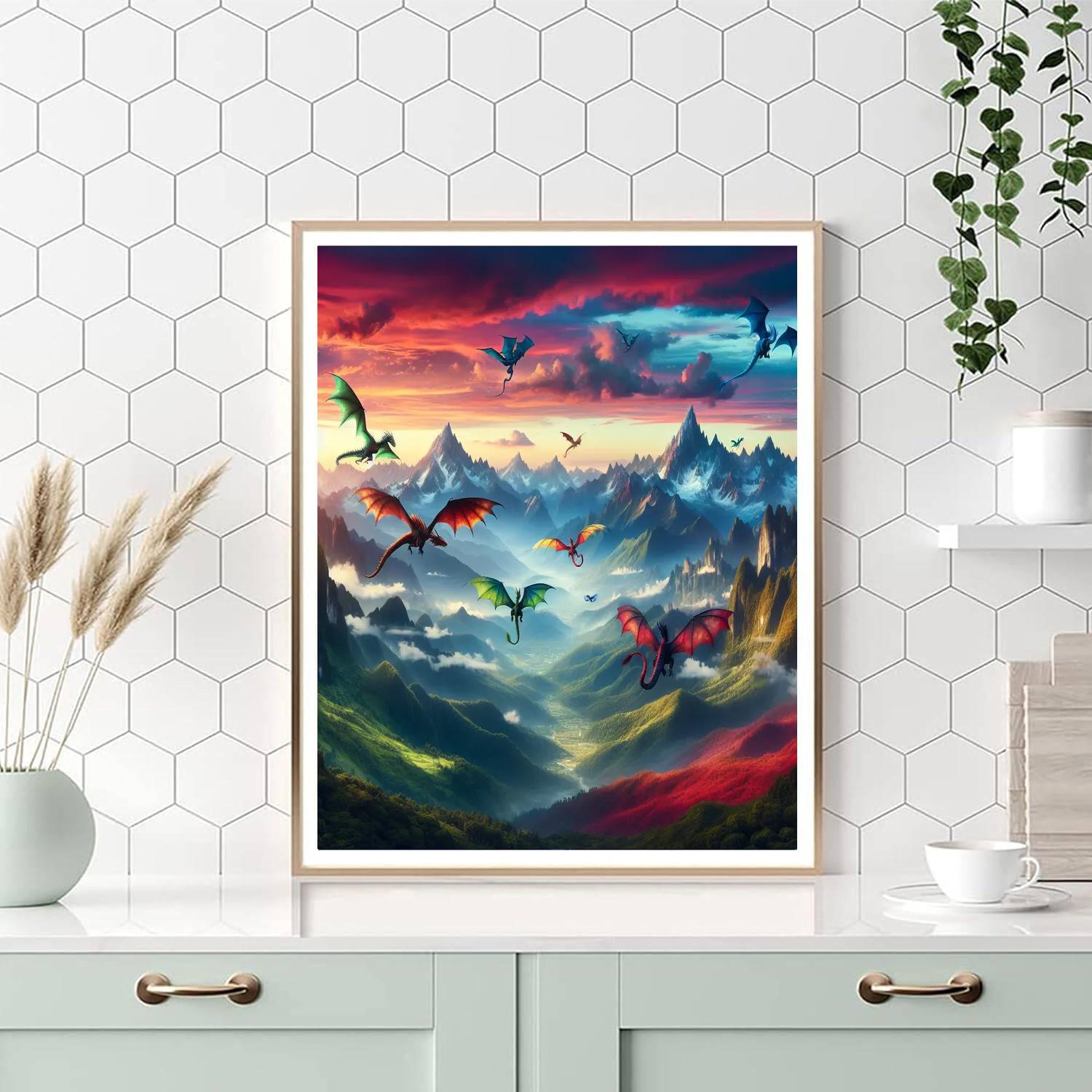 Epic Dragon Adventure Paint By Numbers Kits