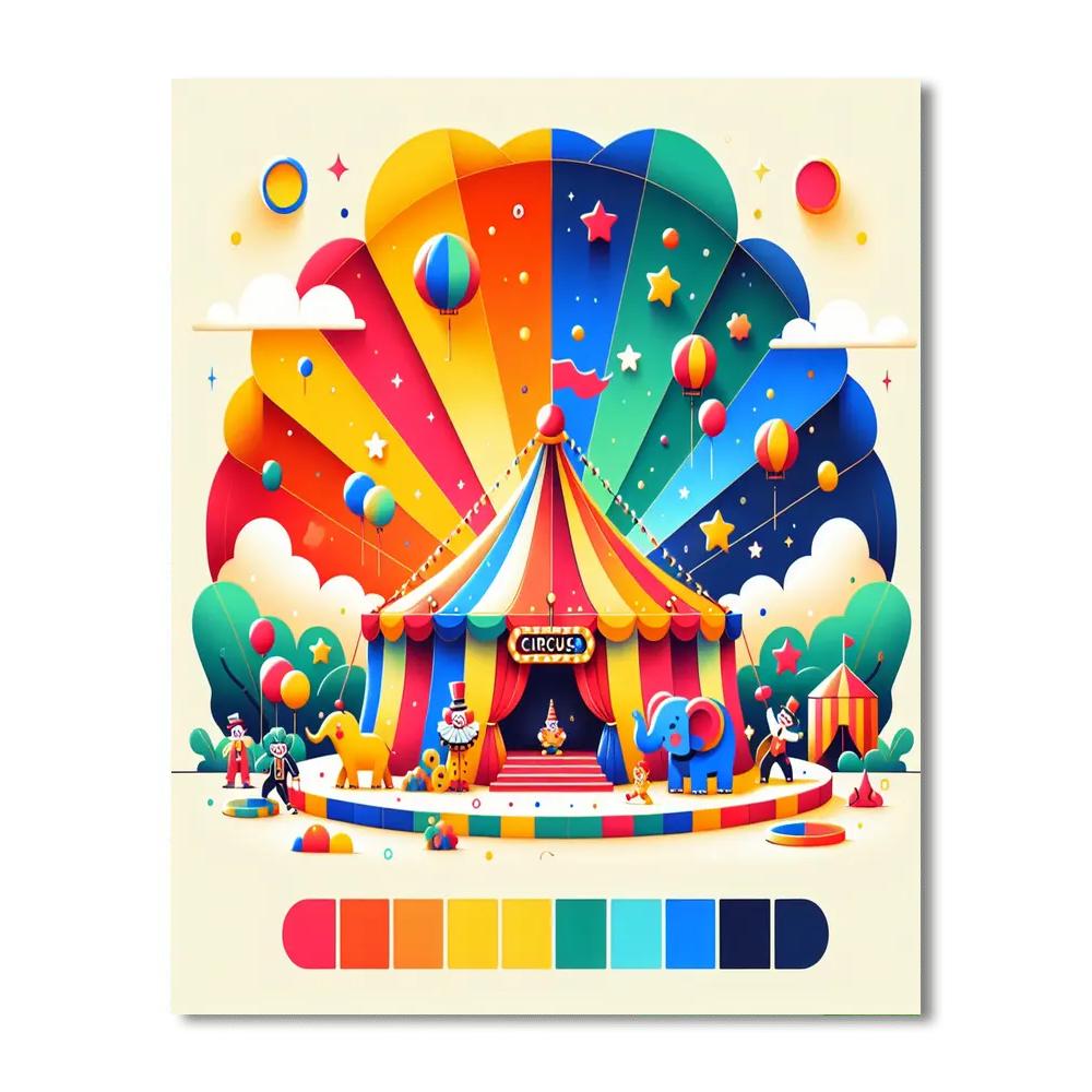 Creative Circus Painting Number Kit