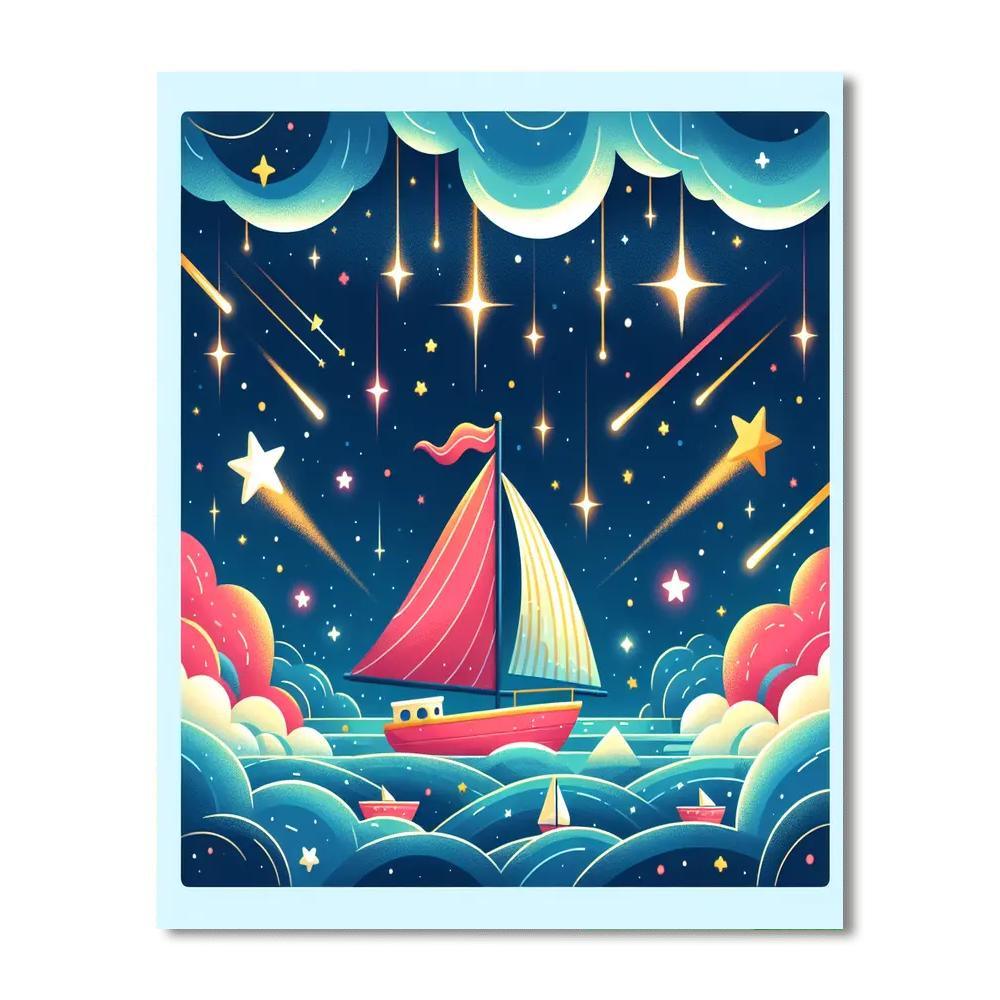 Stellar Sailboats Painting By Numbers Kit