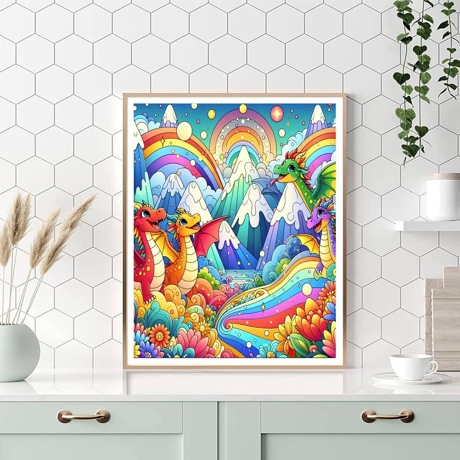 Magical Adventures With Dragons Numbered Painting Kits