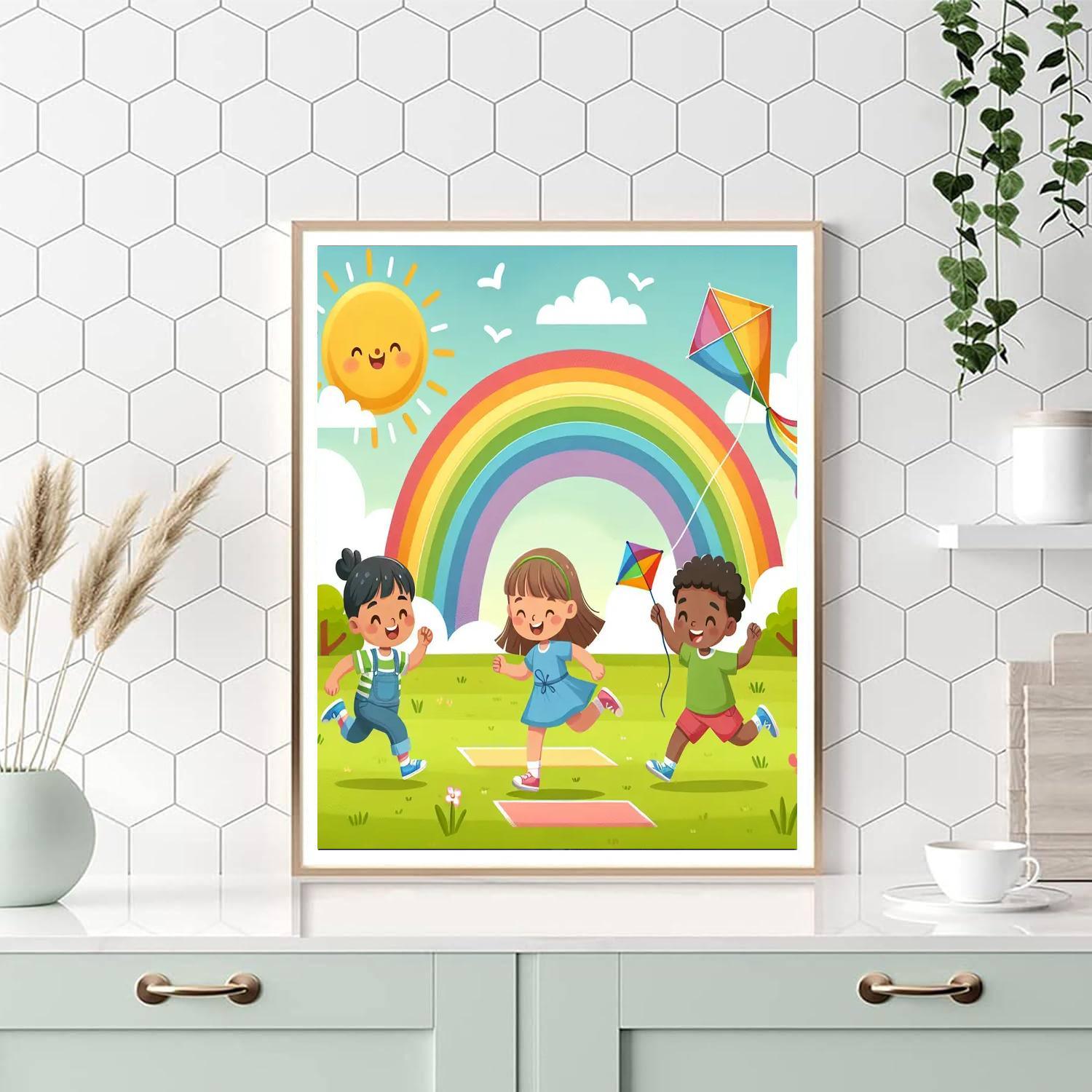 Sunny Rainbow Adventure Numbered Painting Kits
