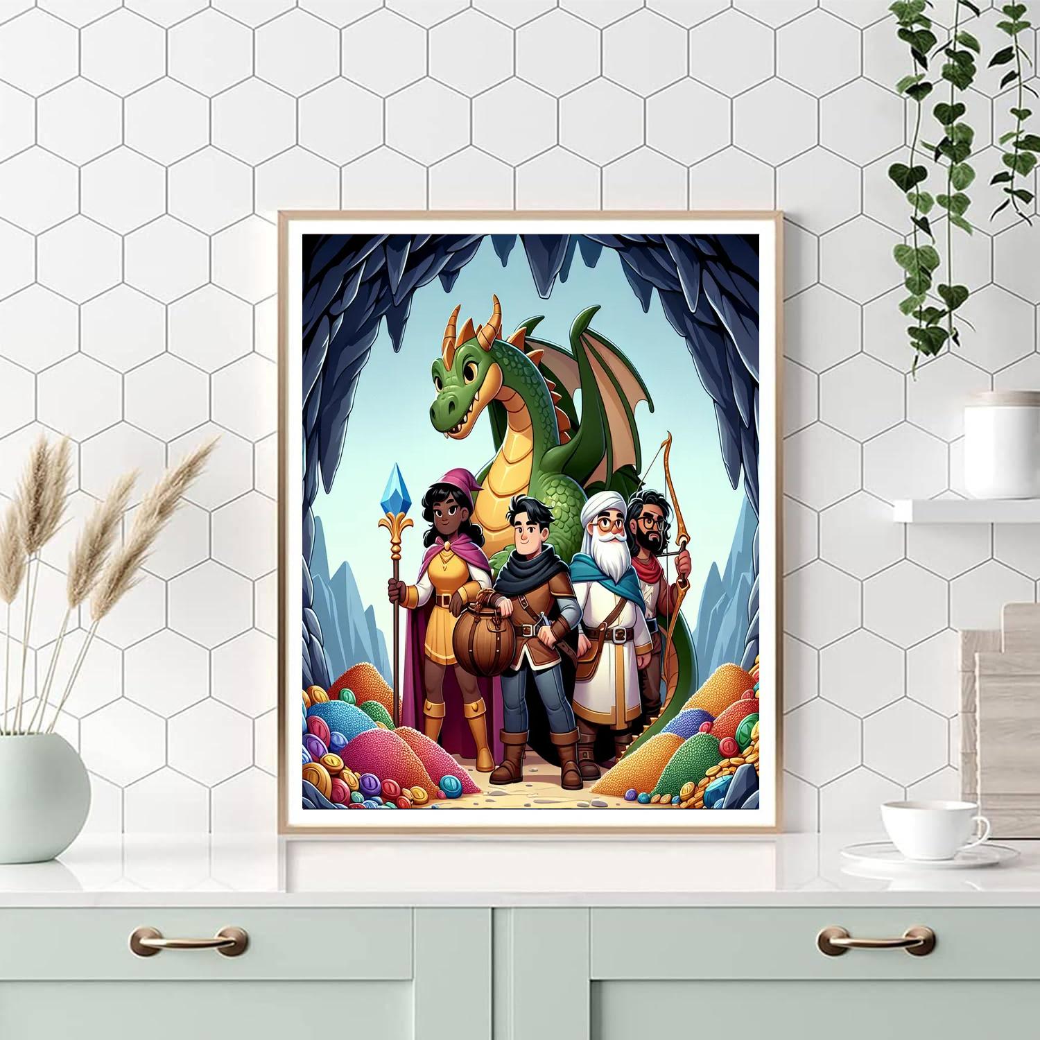 Dragon's Cave Quest Paint By Numbers