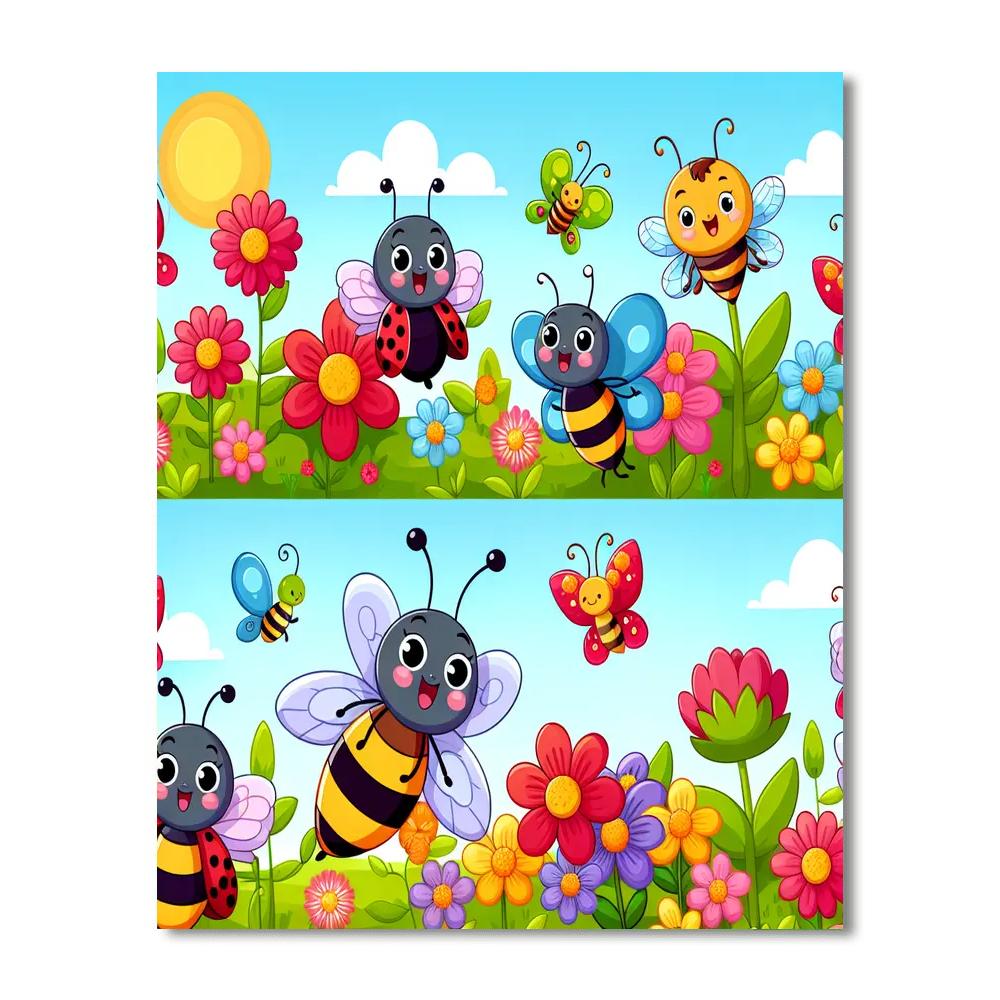 Colorful Bug Adventure Paint By Numbers