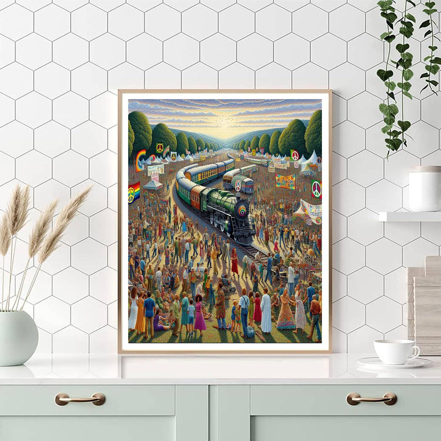 Korea's Dmz Peace Train Festival - South Korea Number Painting