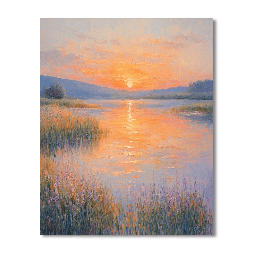 Monet Inspired Sunset Bliss  DIY Paint By Numbers