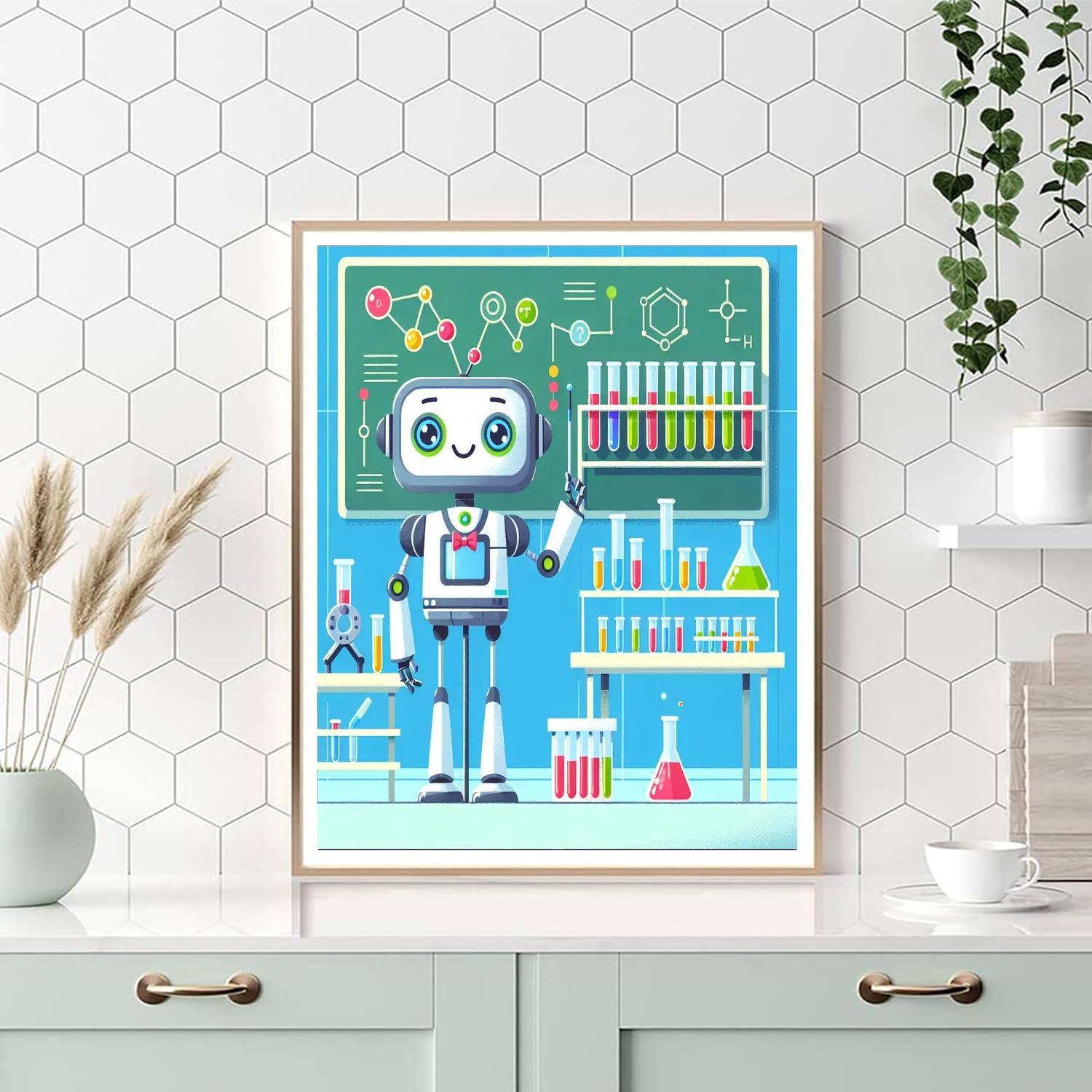 Robot Scientist's Lab Numbered Painting Kits