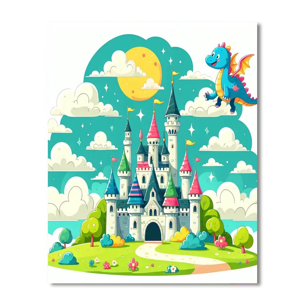 Whimsical Fairy Tale Castles Paint By Number