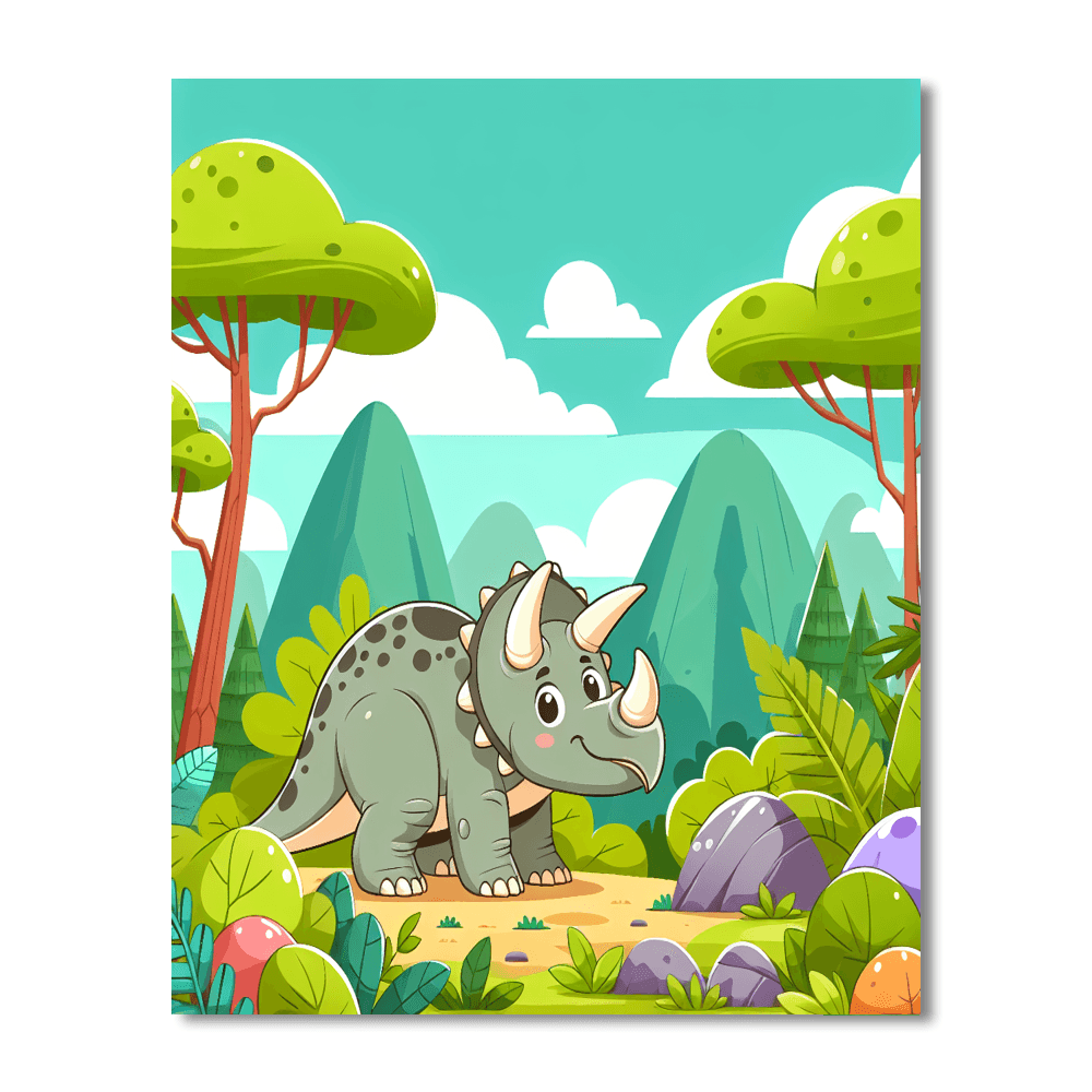Dinosaur Adventure Trail Paint By Numbers