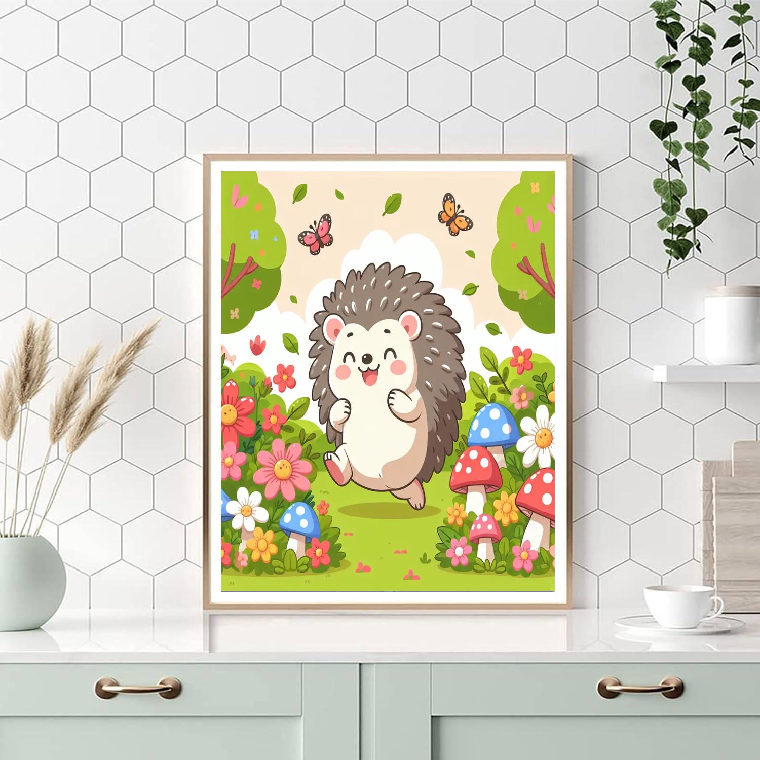 Spunky Hedgehog Paint By Number