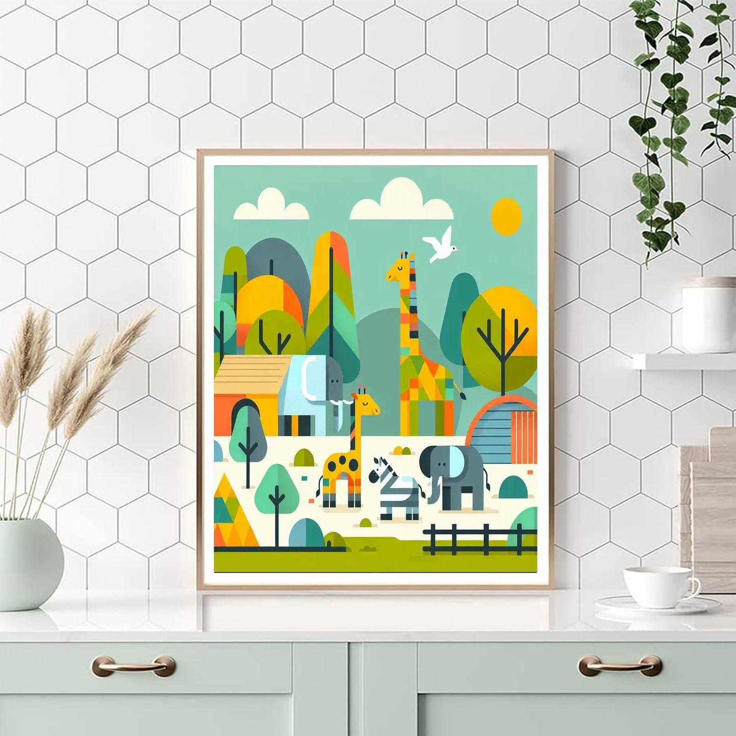 Charming Zoo Expedition Numbered Painting Kits