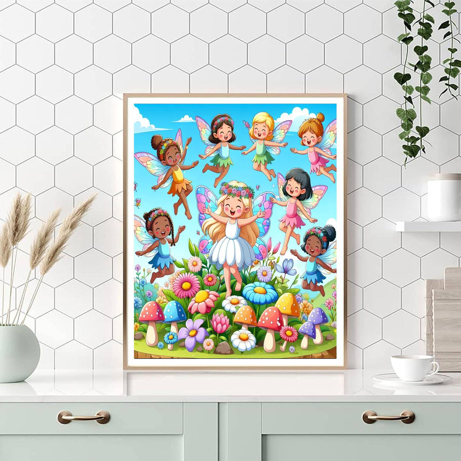 Colorful Fairy Garden Paint By Numbers Kits