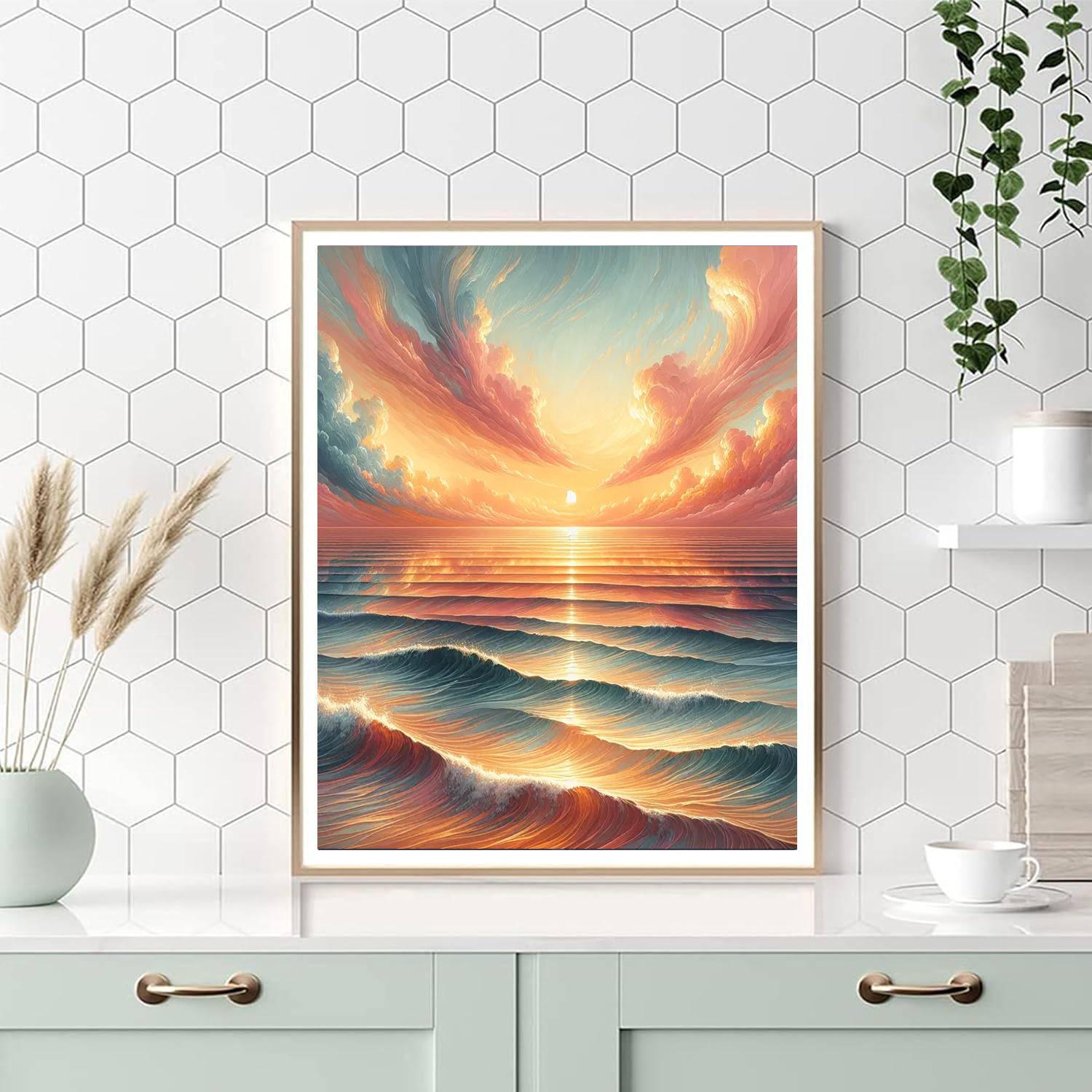 Radiant Summer Sunsets Numbered Painting Kits