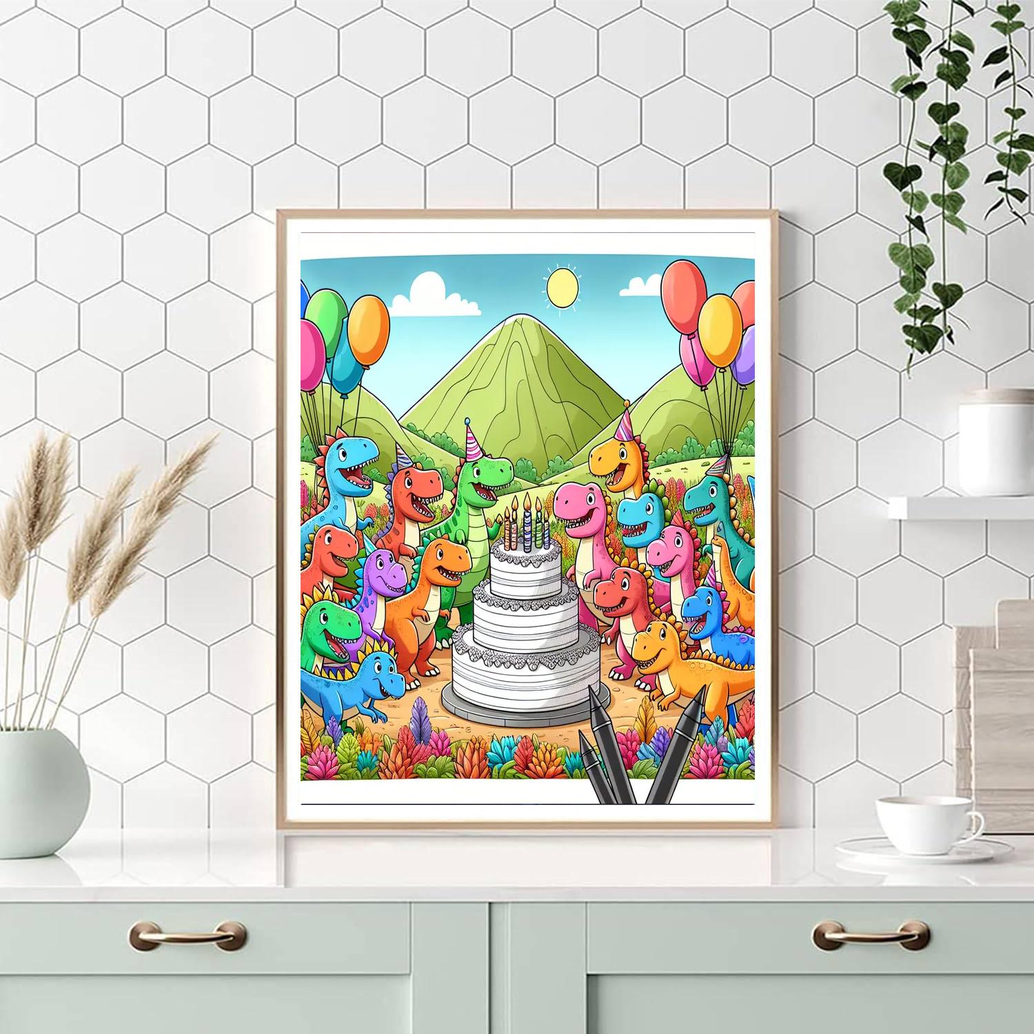 Dinosaur Party Painting Number Kit