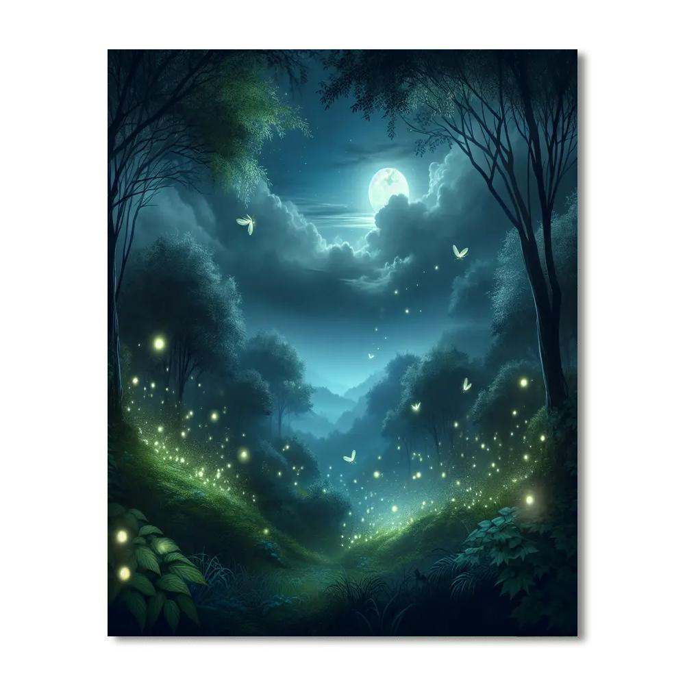 Mystical Night In The Enchanted Woods DIY Paint By Numbers