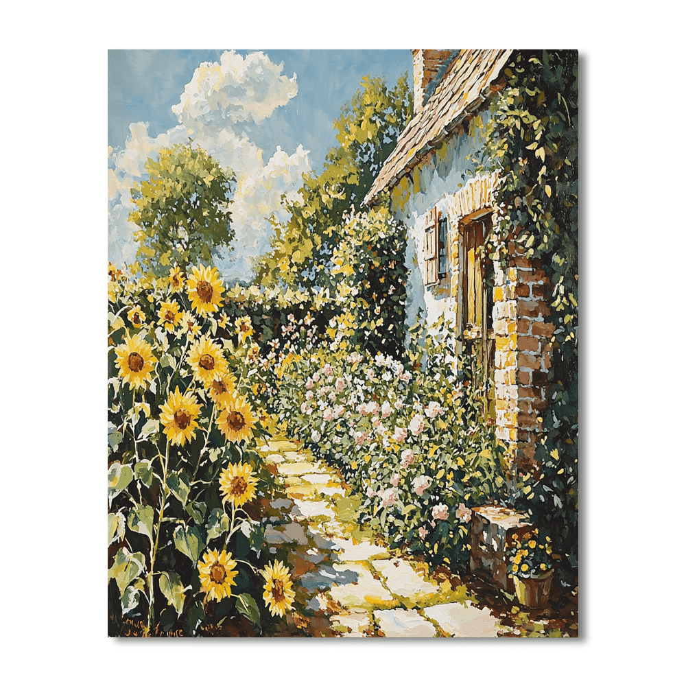Helen Allingham Inspired Cottage Garden Afternoon  Paint By Color