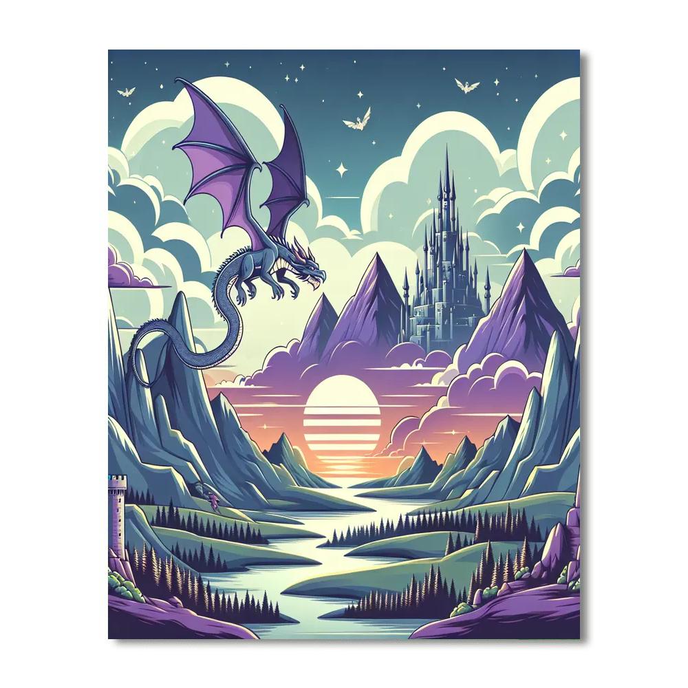 Majestic Dragon Quest Painting Number Kit