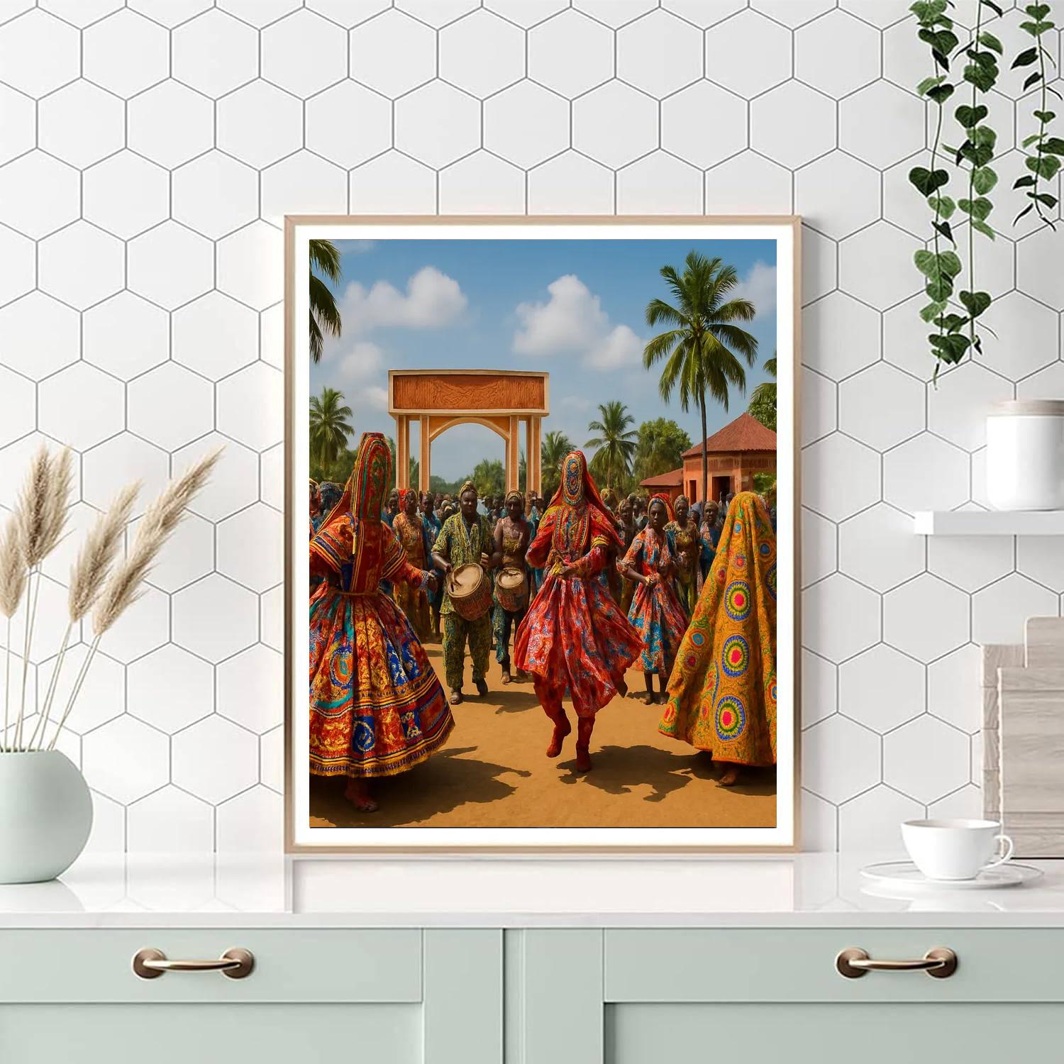 Benin Voodoo Festival - Benin Painting Number Kit