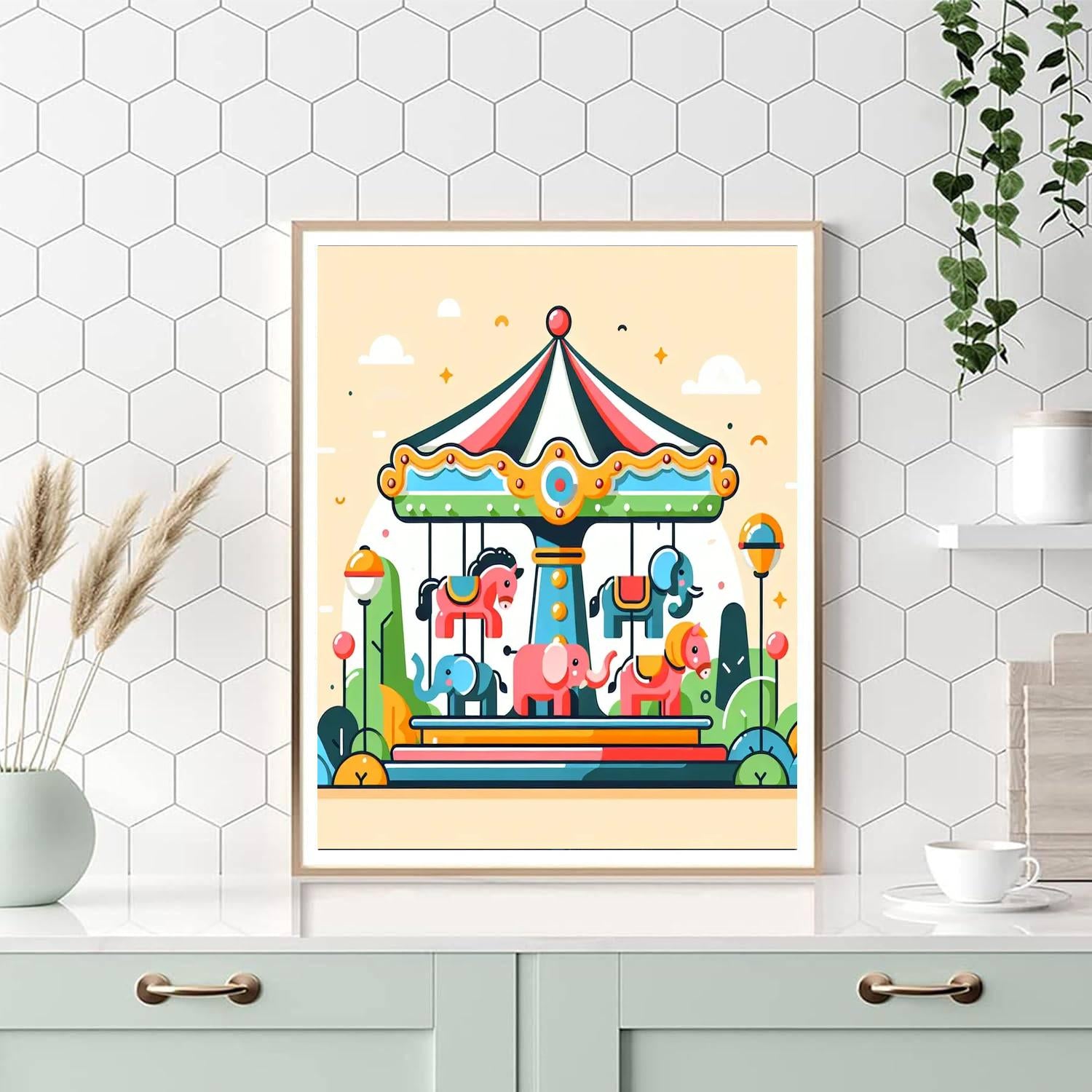 Magic Carousel Ride Paint By Numbers