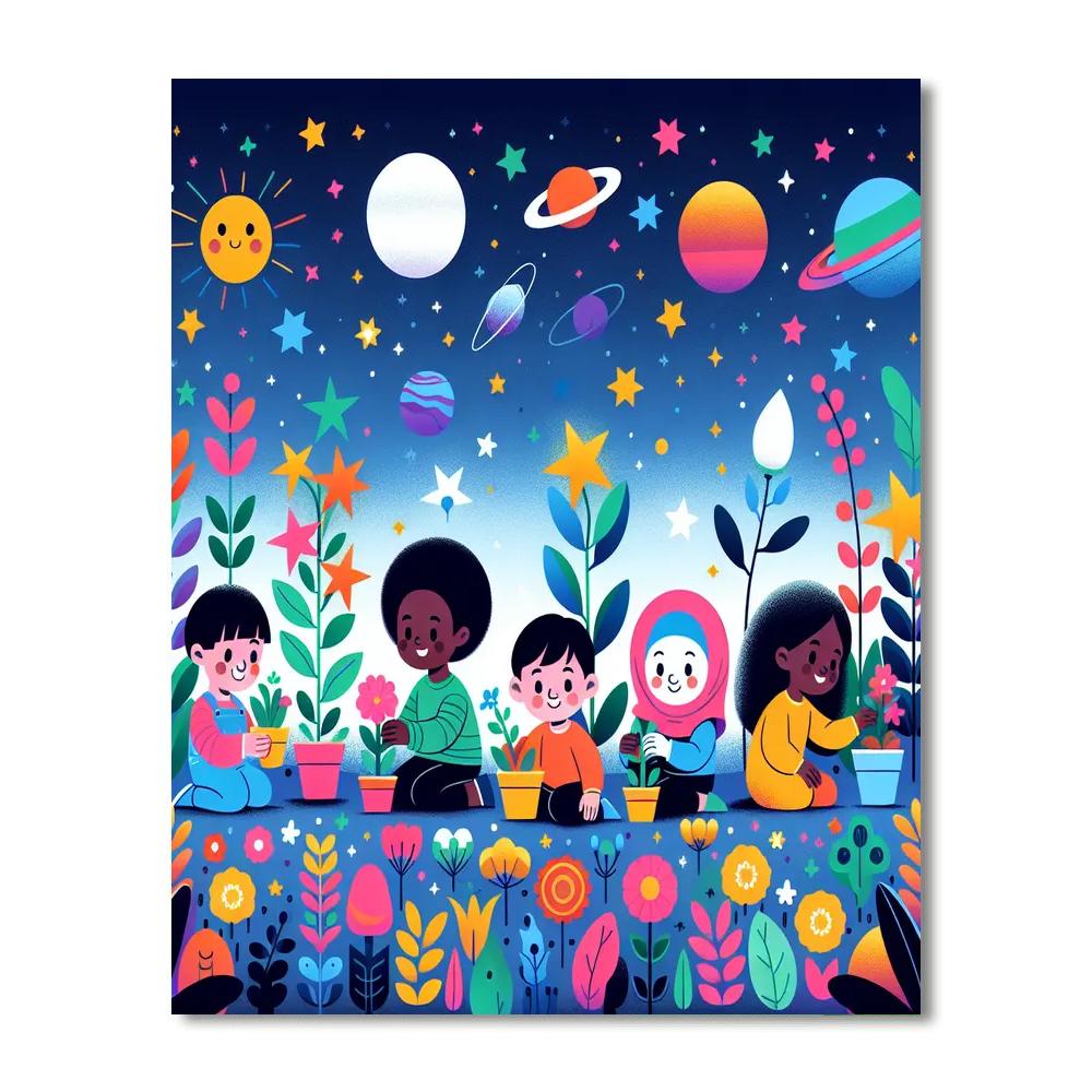 Astral Garden Gathering Number Painting