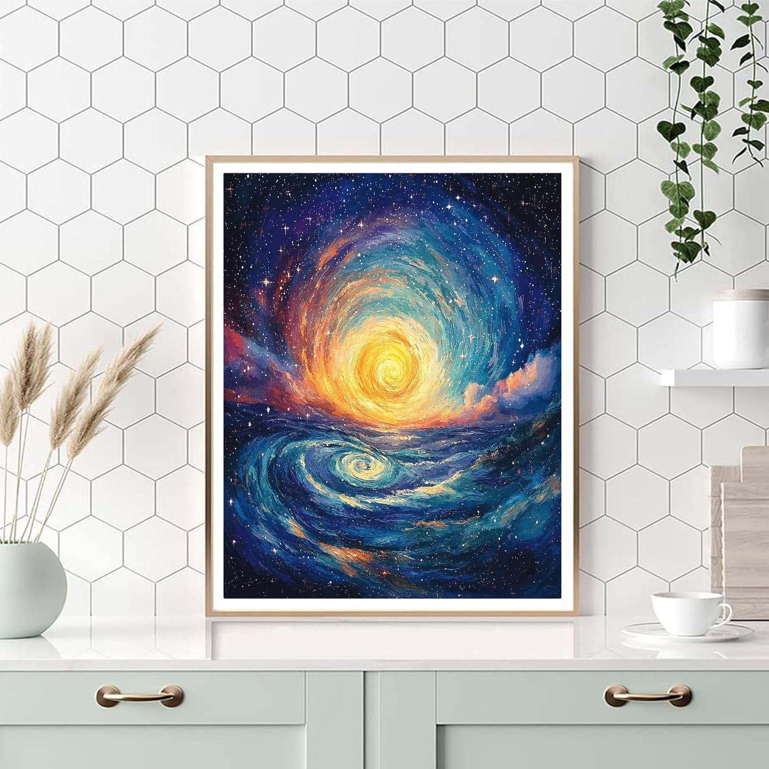 Vincent Van Gogh Inspired Starry Exploration  Paint By Numbers Kits