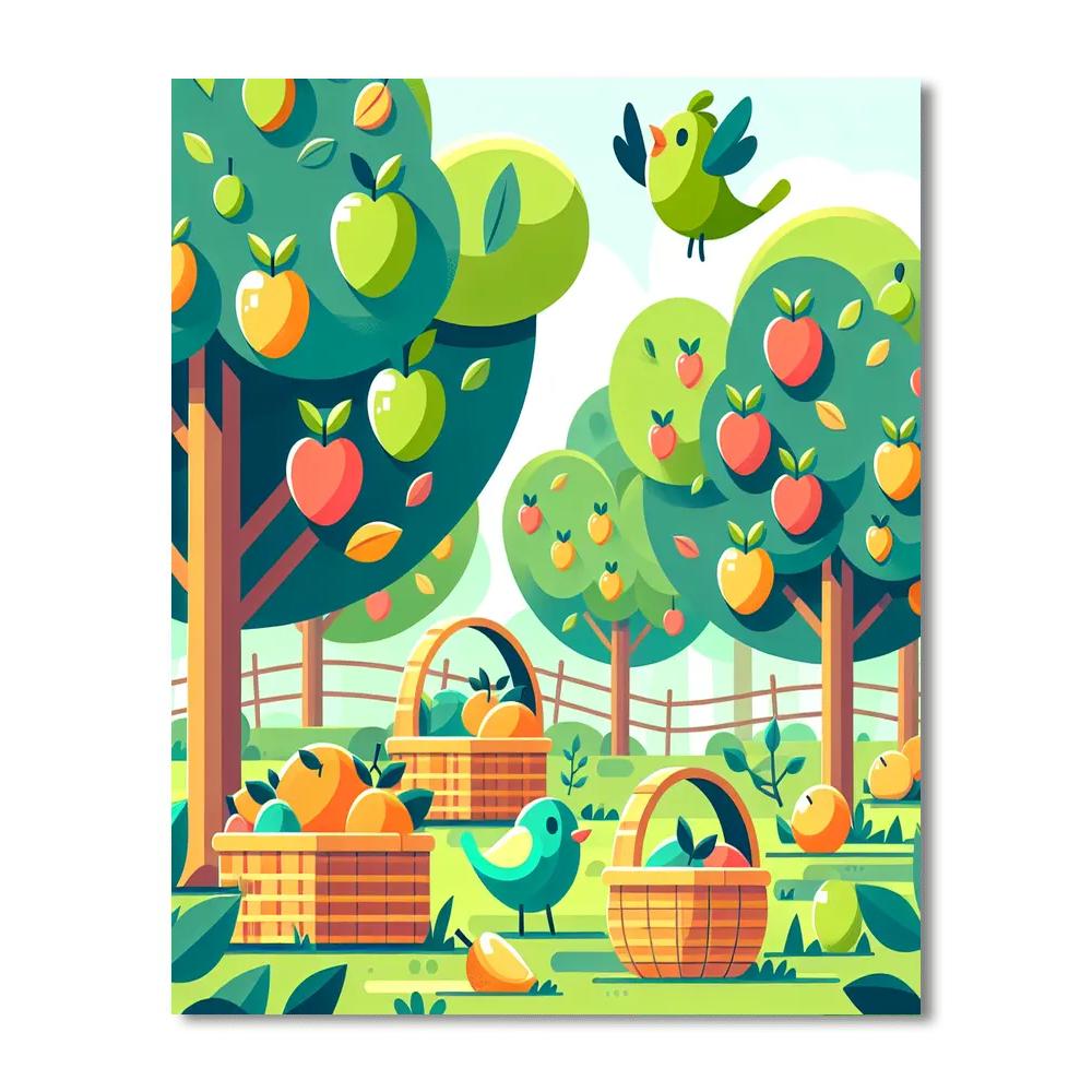 Enchanting Orchard Painting Number Kit
