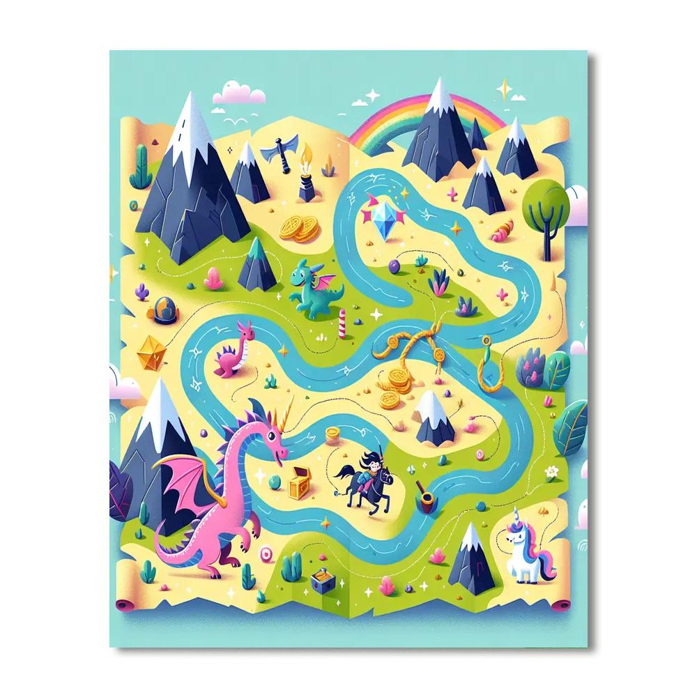 Adventure Map Number Painting