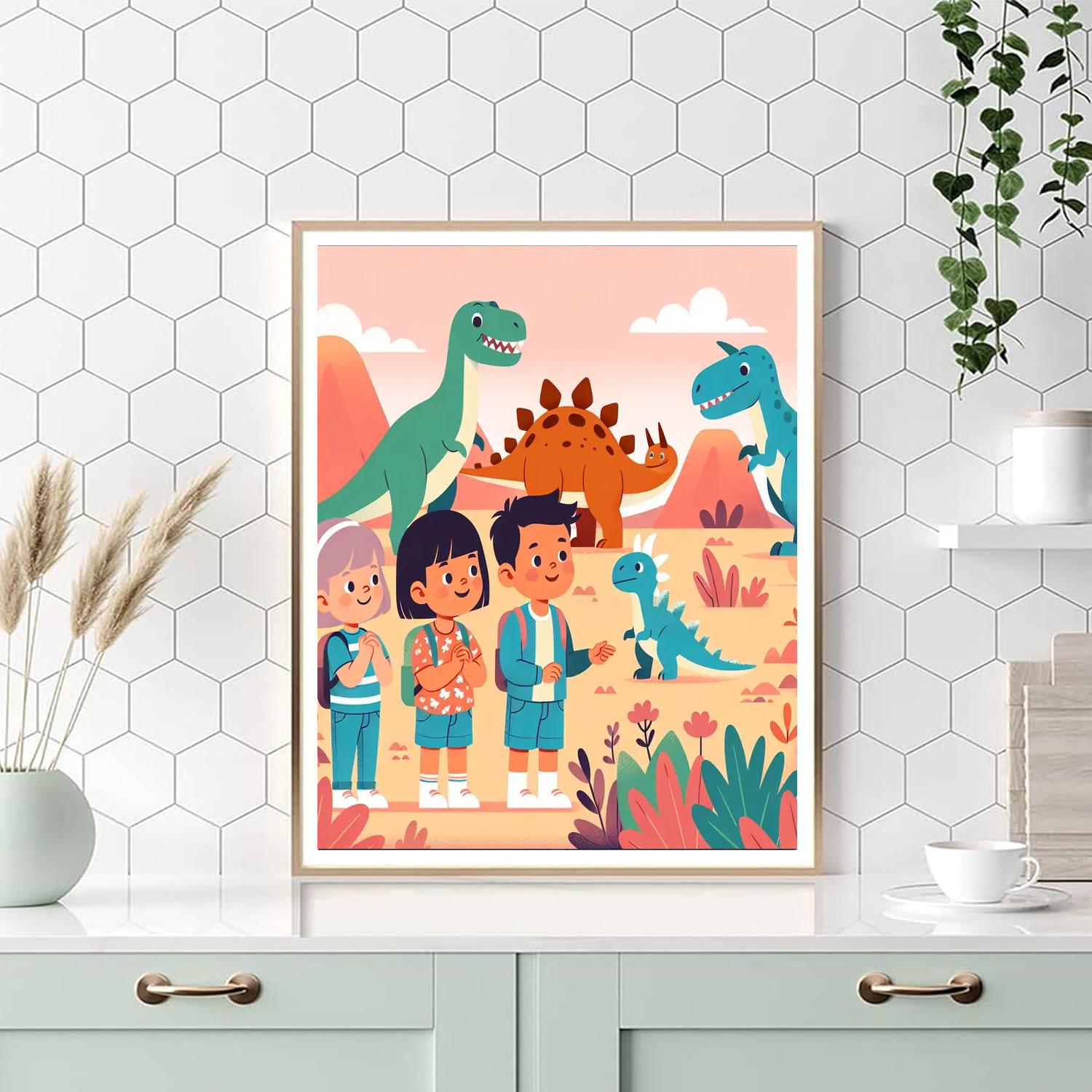 Dinosaur Safari Experience Painting By Numbers Kit
