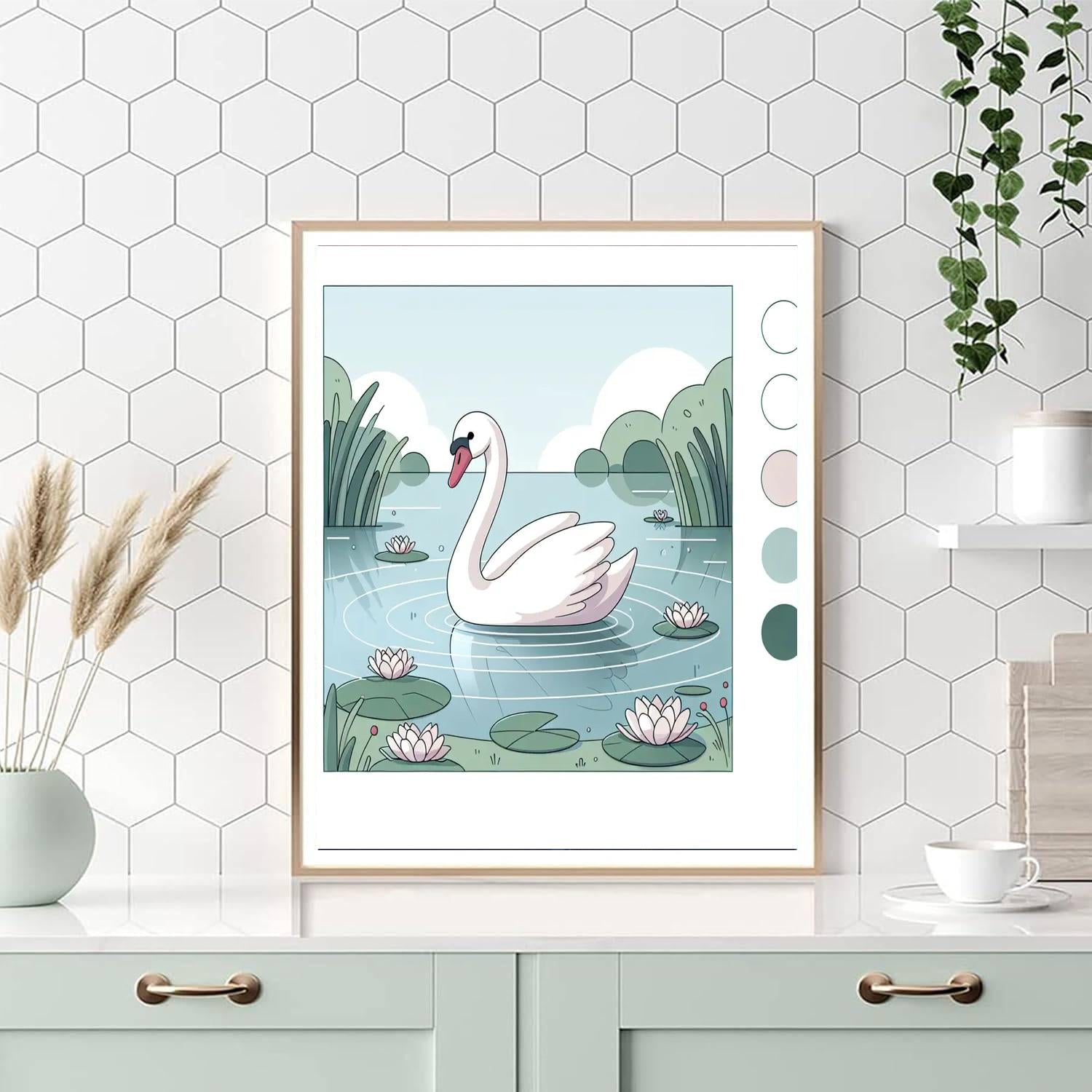 Swan's Pond Serenity Numbered Painting Kits