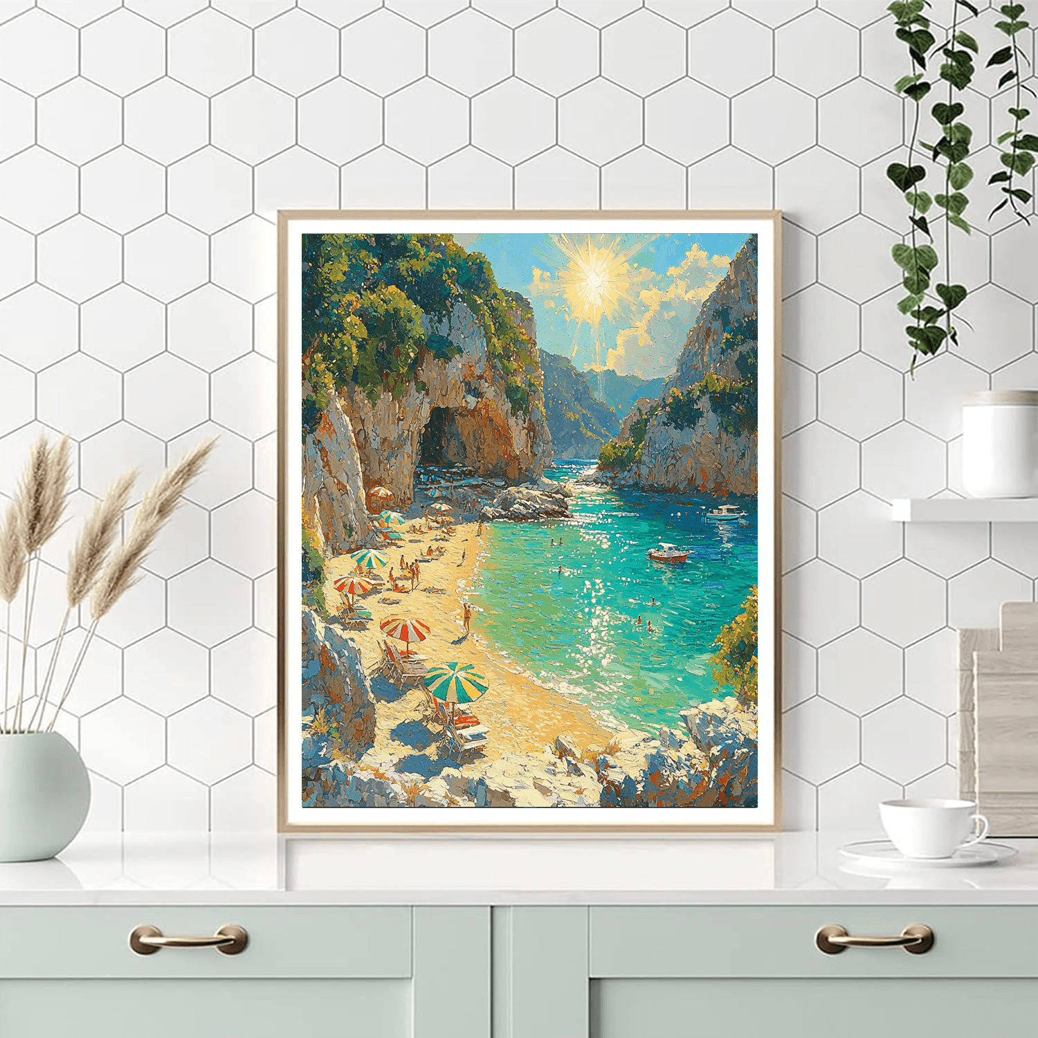 Paleokastritsa Beach Painting By Numbers Kit