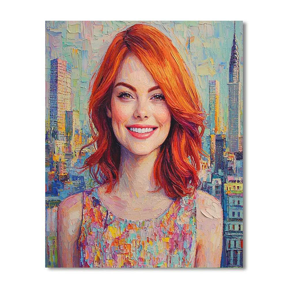 Emma Stone: A Kaleidoscope Of Charm And Talent Paint By Color