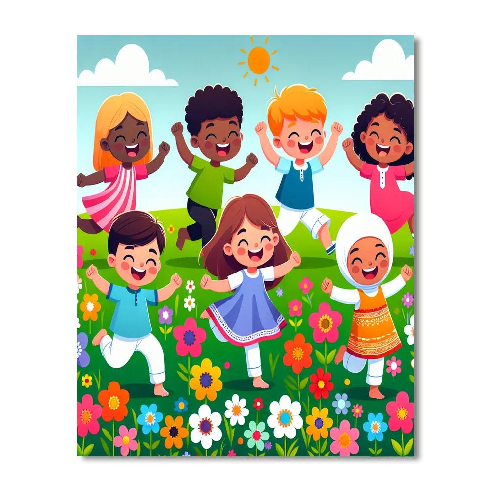 Joyful Springtime Celebration Paint By Numbers Art