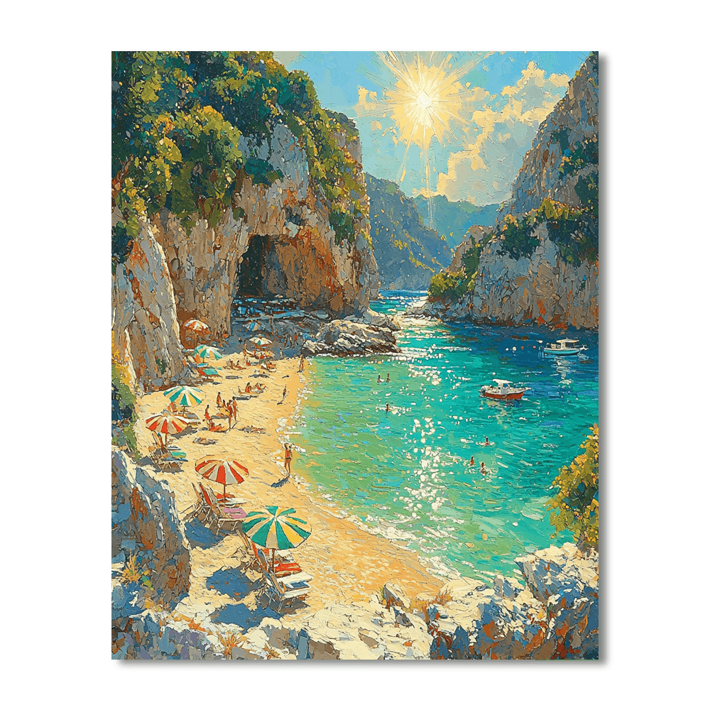 Paleokastritsa Beach Painting By Numbers Kit