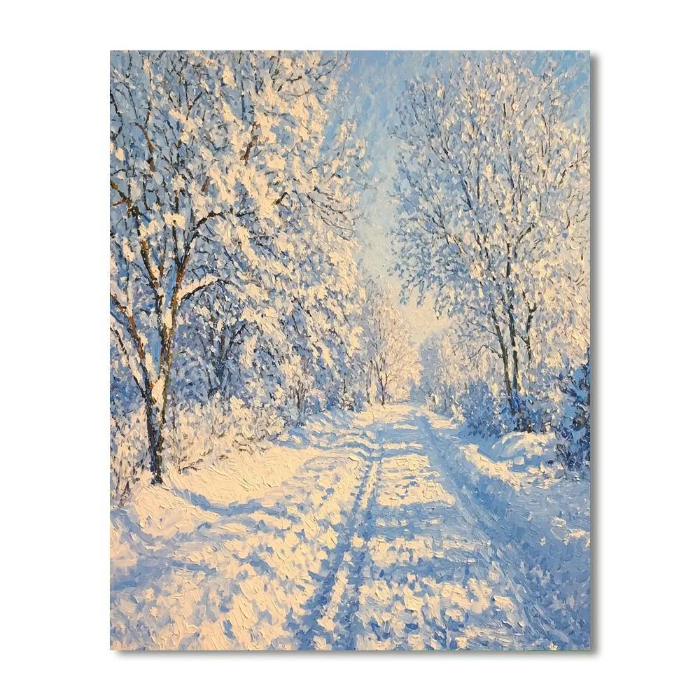 Claude Monet Inspired Winter Retreat  Number Painting