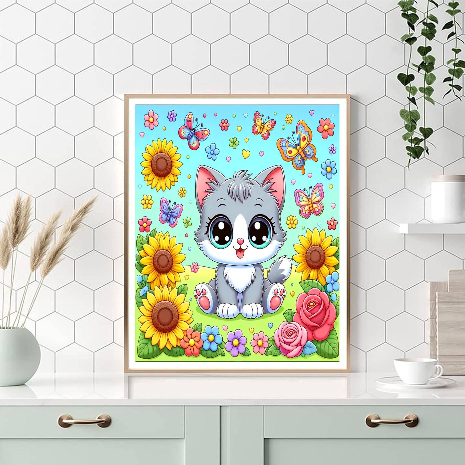 Playful Kitten Adventure Numbered Painting Kits