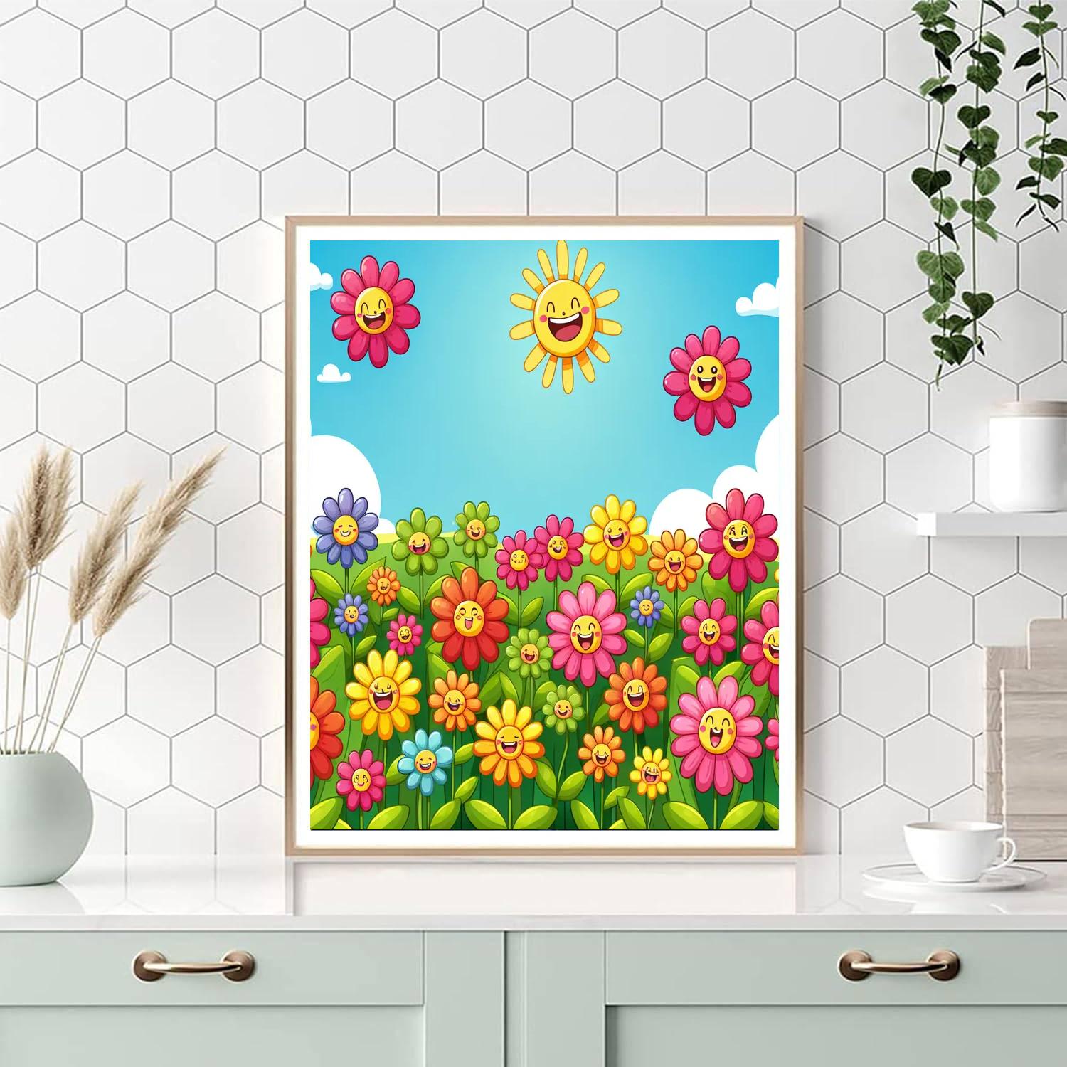 Whimsical Flower Parade Numbered Painting Kits