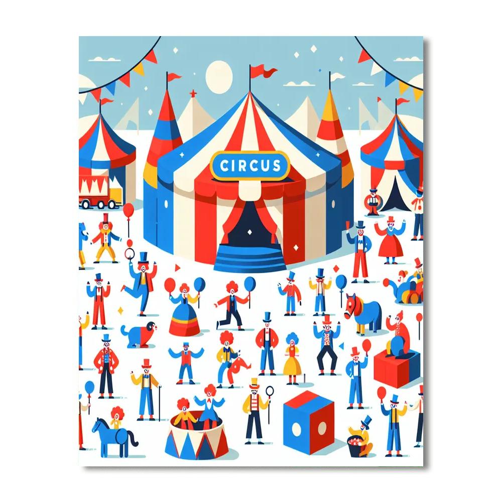 Circus Show Spectacle Painting By Numbers Kit