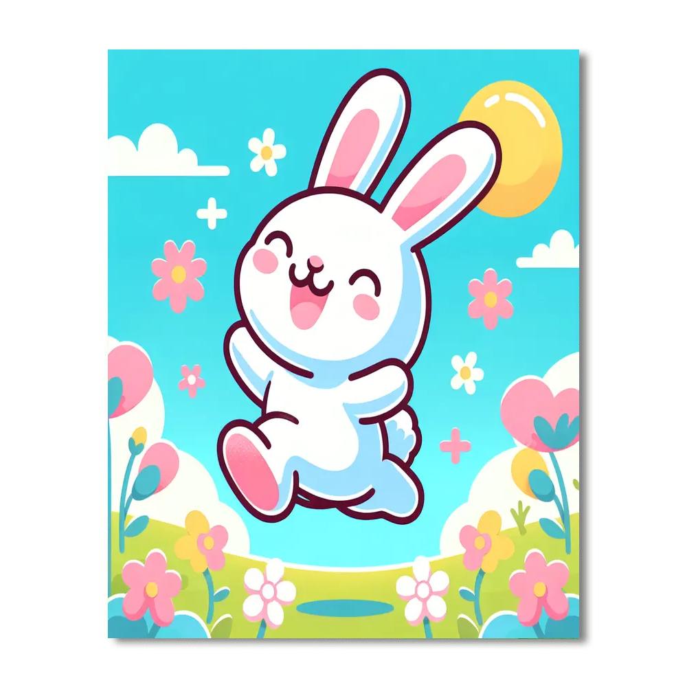 Happy Rabbit Paint By Numbers