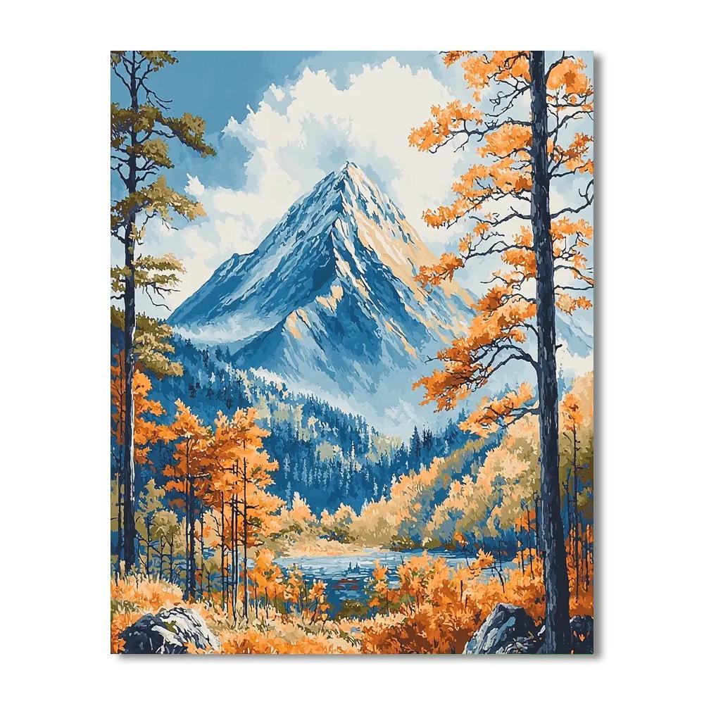 Katsushika Hokusai Inspired Hokusai's Majestic Mountain  Numbered Painting Kits