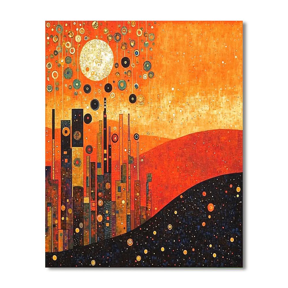 Gustav Klimt Inspired Embers Of Creativity  Paint By Numbers Kits